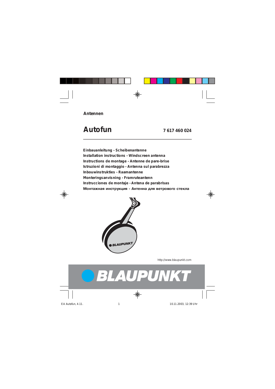 BLAUPUNKT AUTOFUN User Manual