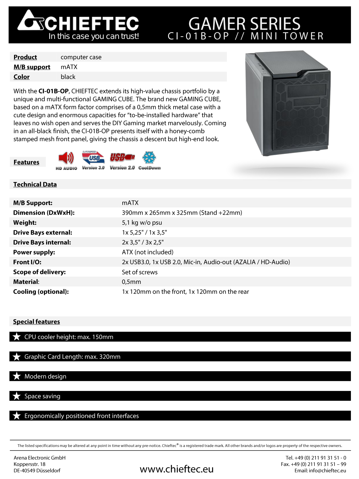 Chieftec CI-01B-OP User Manual