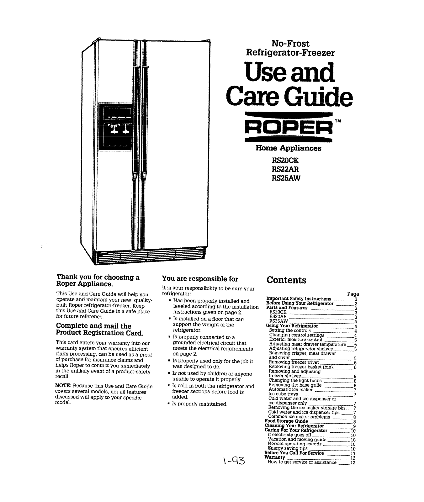 Whirlpool RS20CK, RS22AR User Manual - ManualMachine.com