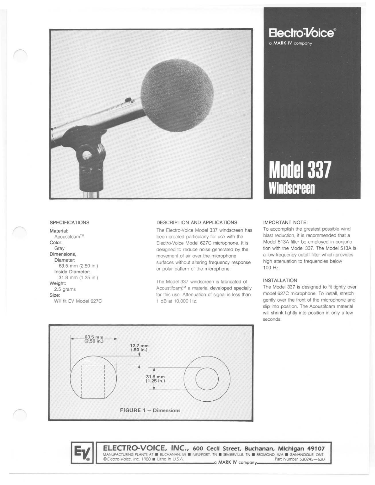 Electro-voice 337 User Manual