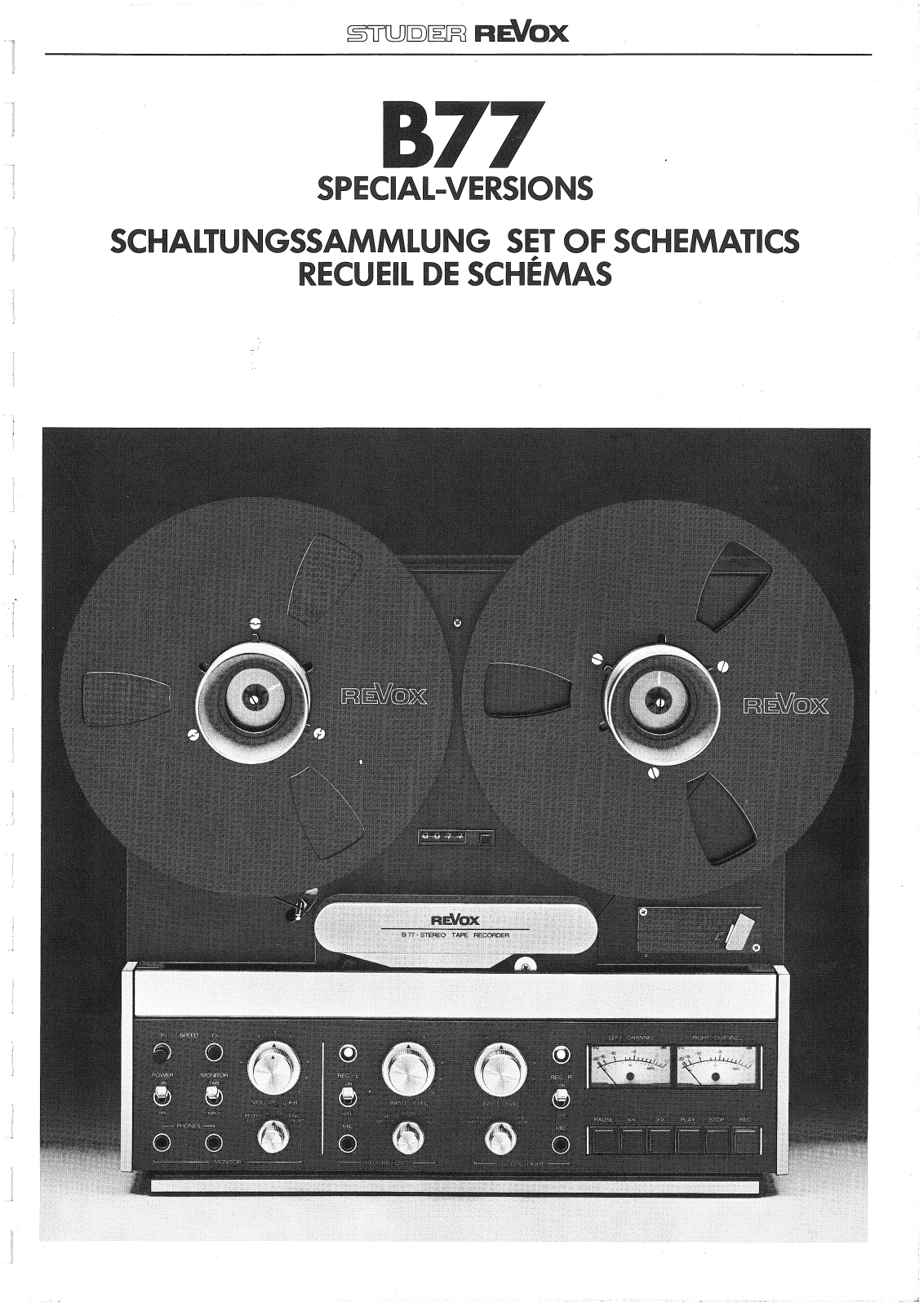 Studer B77 User Manual