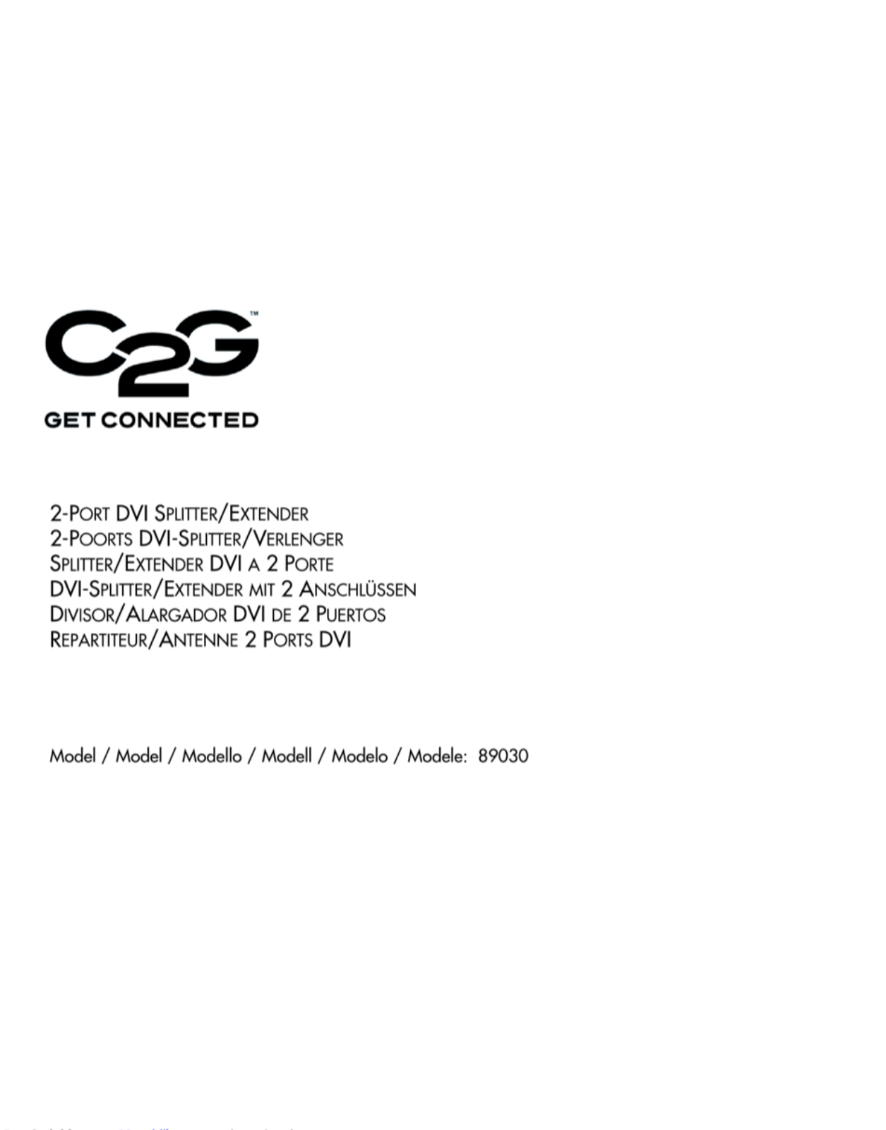 C2G 89030 User Manual