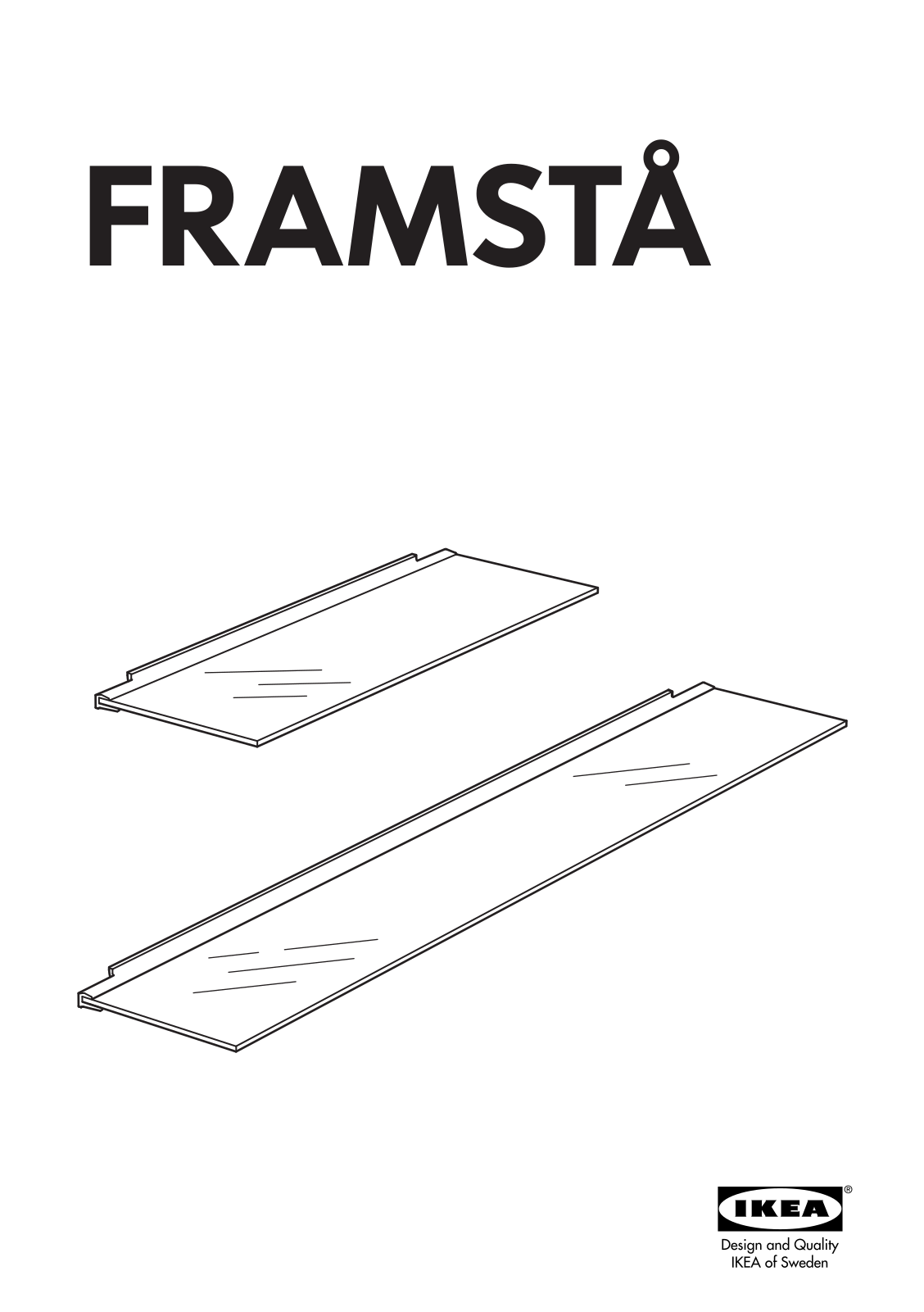 IKEA FRAMSTÅ GLASS SHELF User Manual