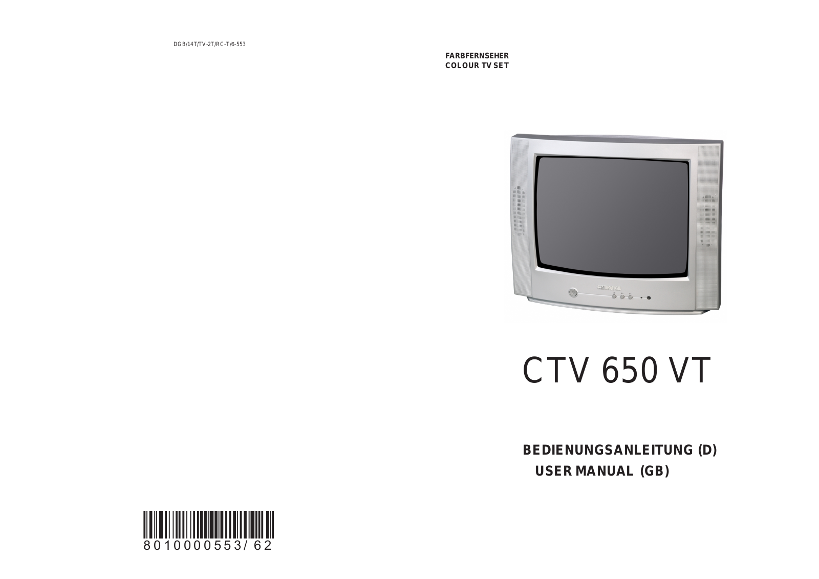 Clatronic CTV 650 VT User Manual