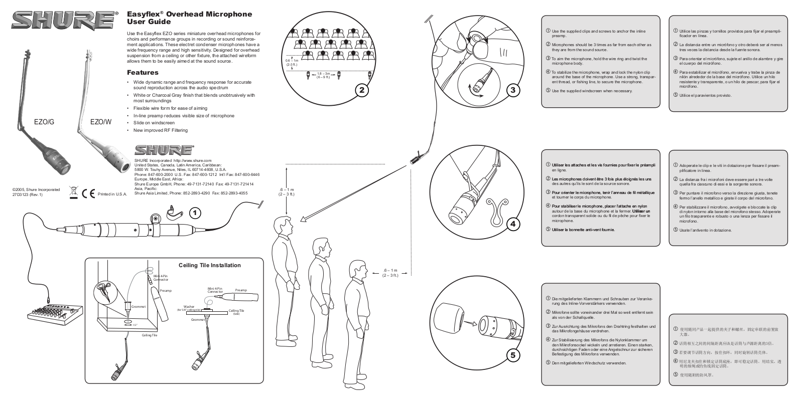 Shure EZO-G, EZO-W User Manual