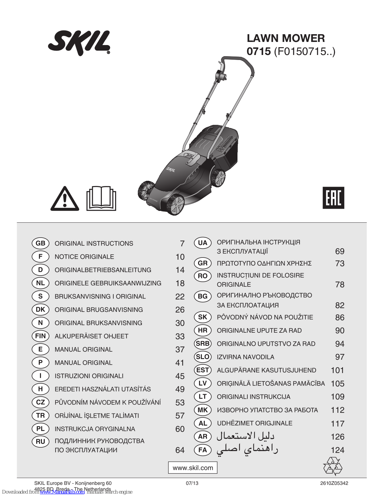 Skil 715, F0150715 Original Instructions Manual