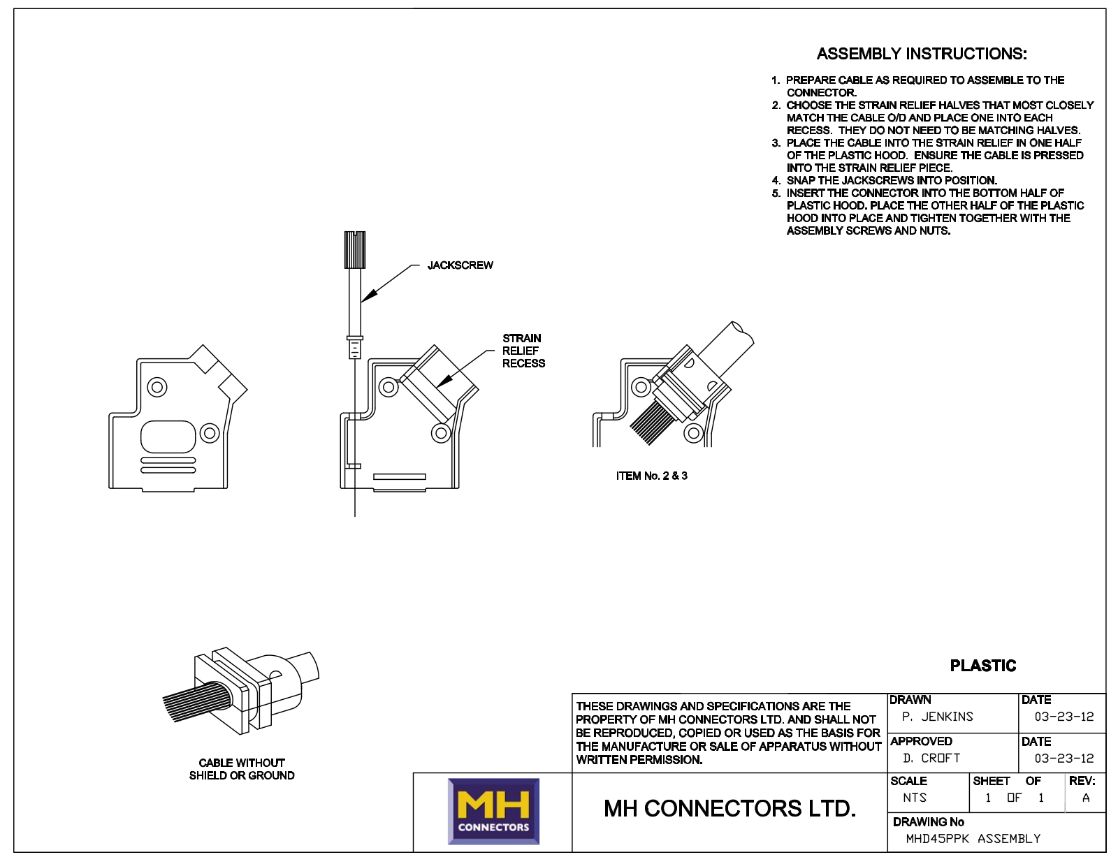 MH Connectors MHD45PPK Assembly