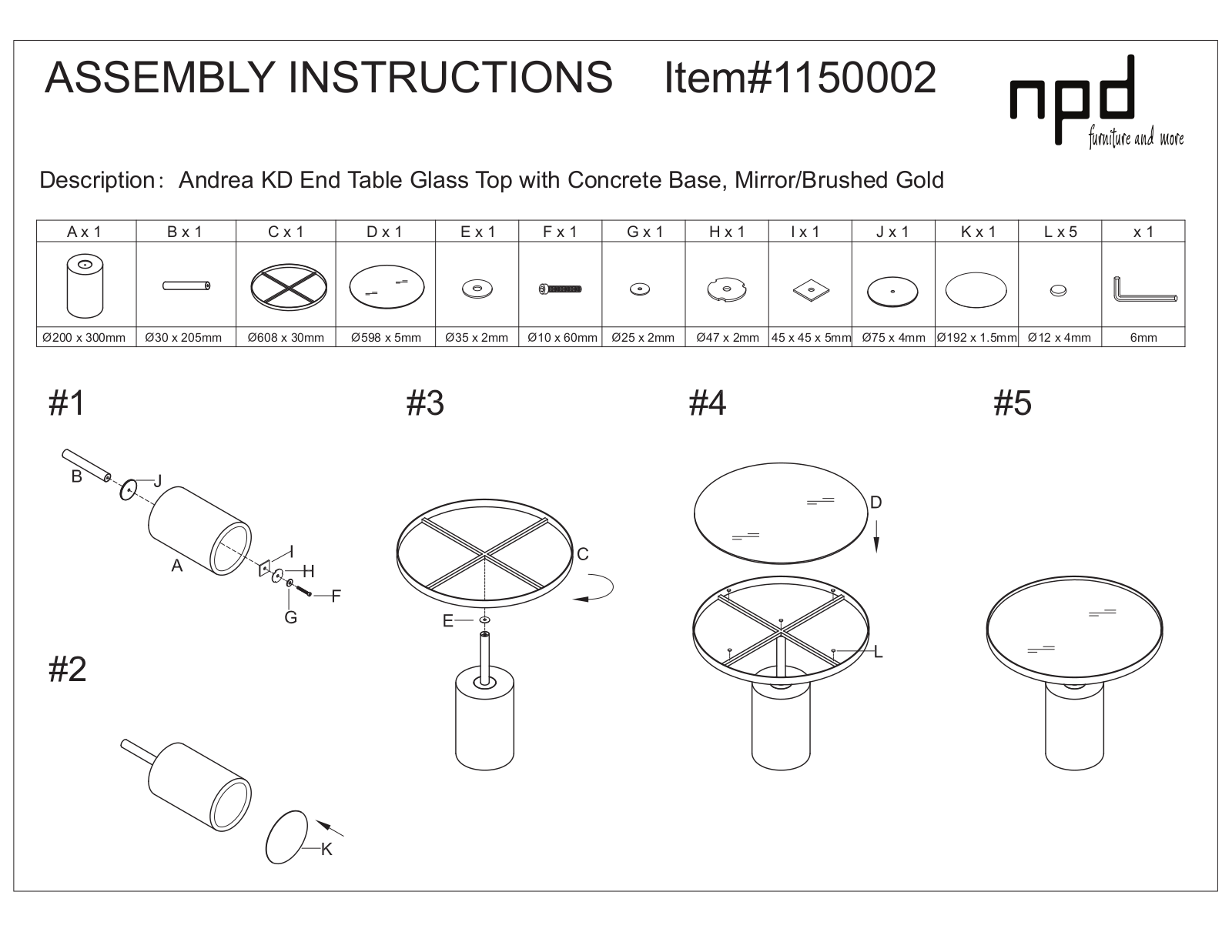 New Pacific Direct 1150002 User Manual