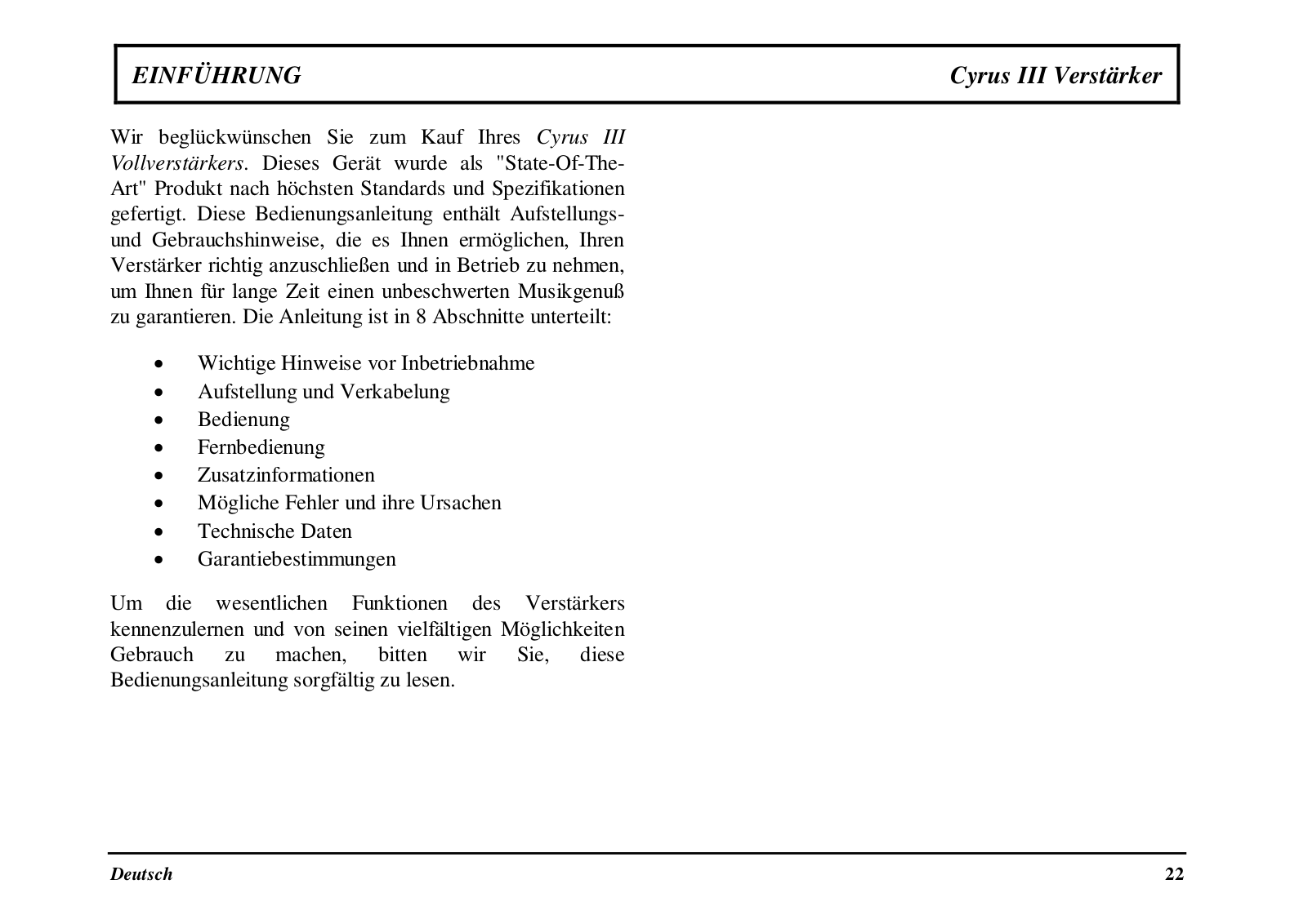 Cyrus III User Instruction