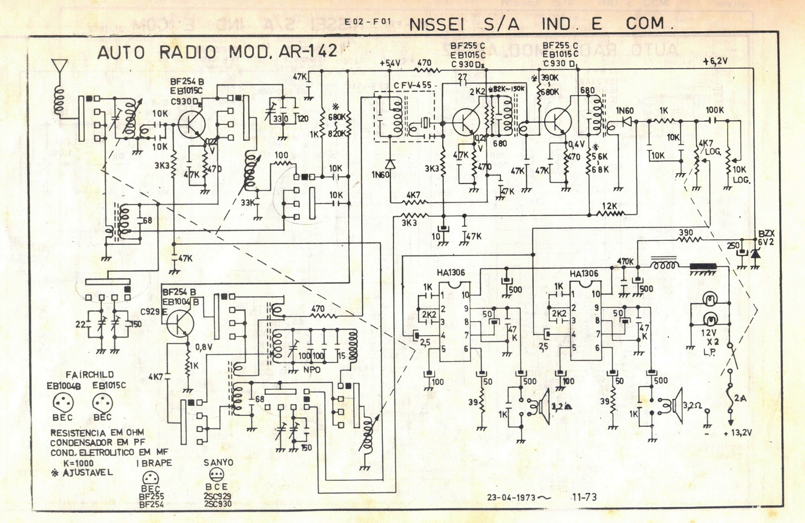 NISSEI AR-142 Schematic