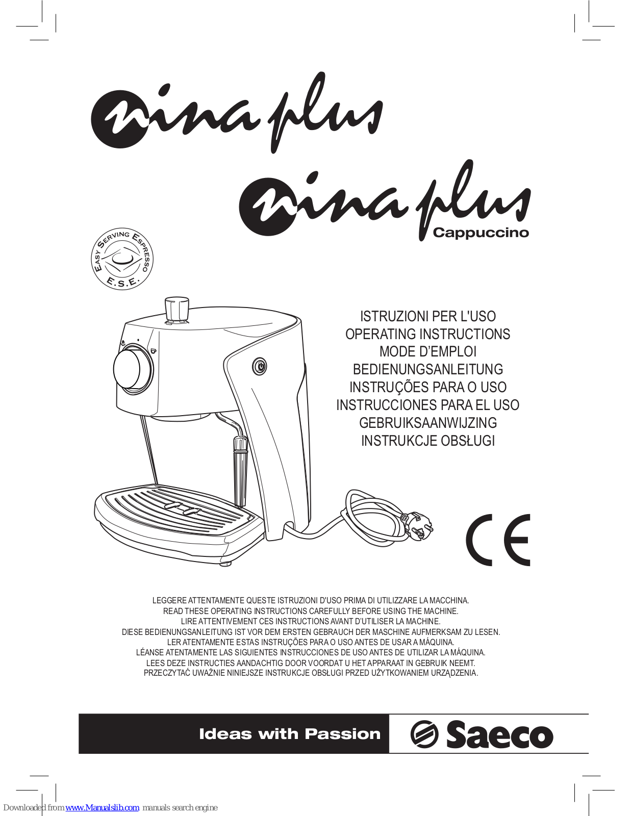 Philips RI9355/01, 10003115, 10003240, 10003091, 10002411 Operating Instructions Manual