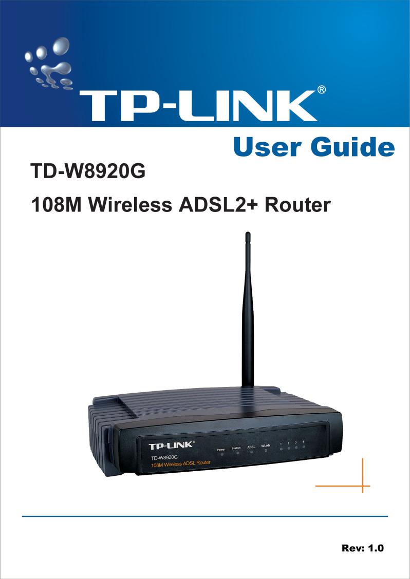 TP-Link TD-W8920G User Manual