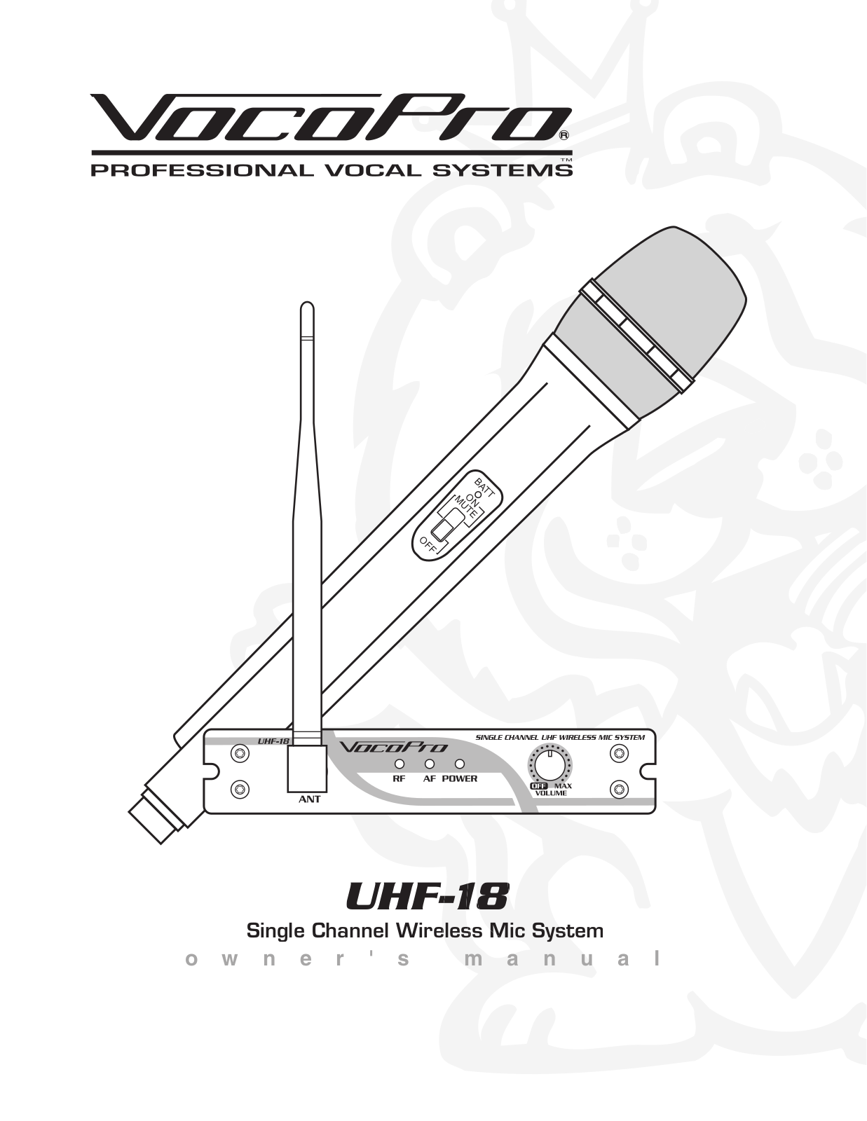 VocoPro UHF-18 User Manual