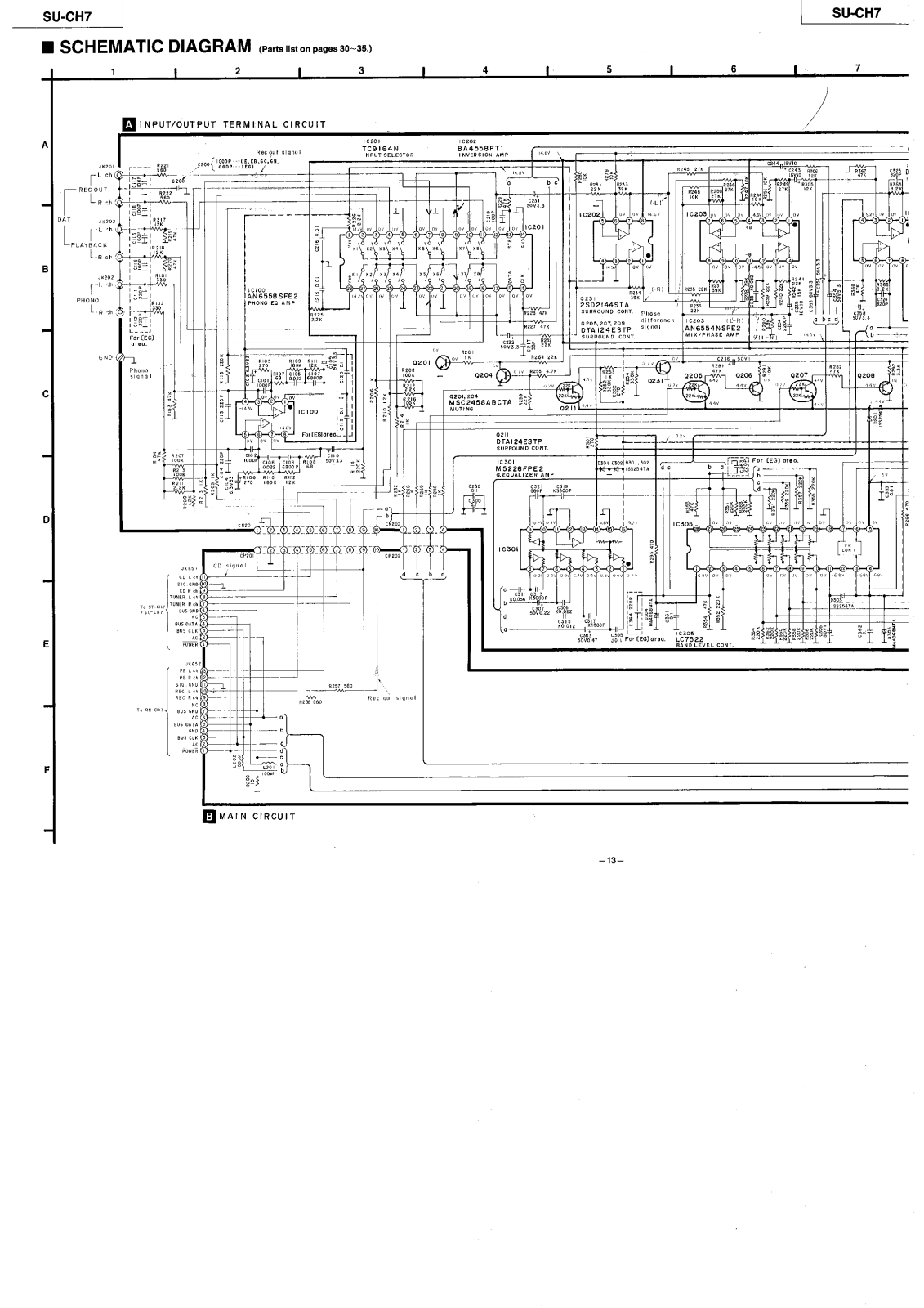 Technics SUCH-7 Schematic