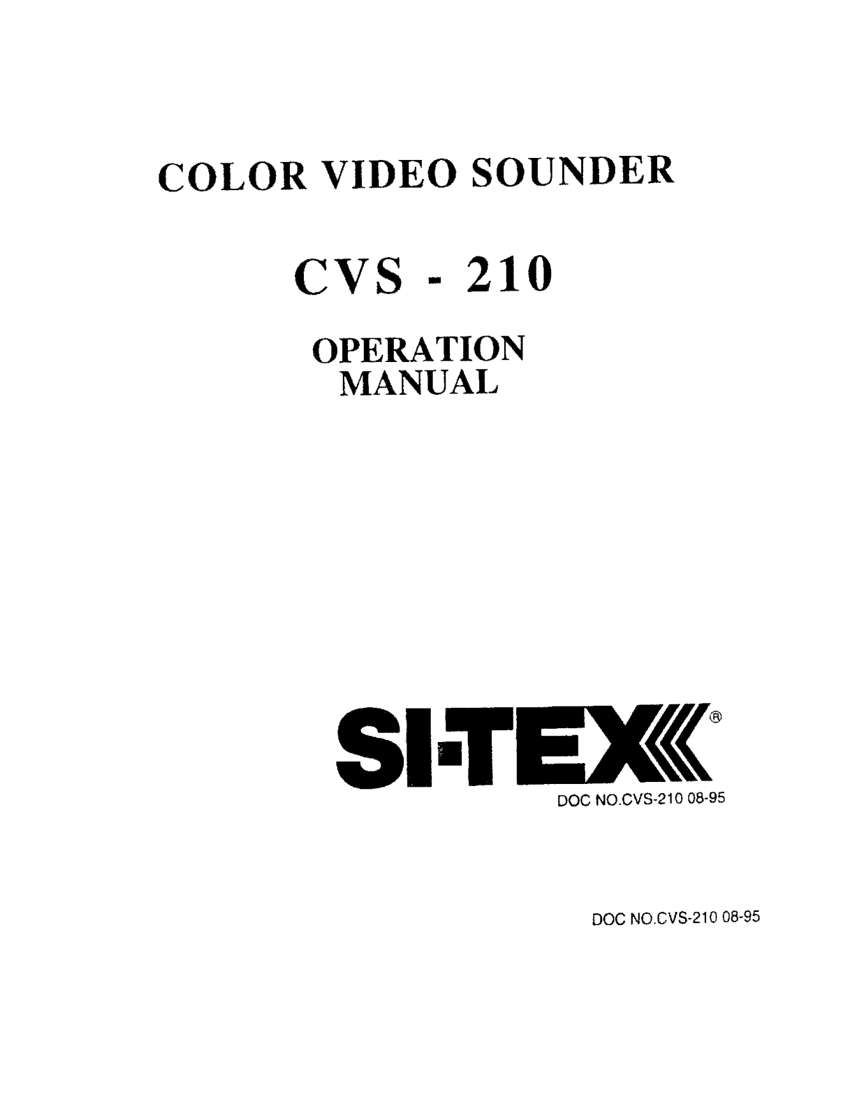 Si-tex CVS-210 User's Manual