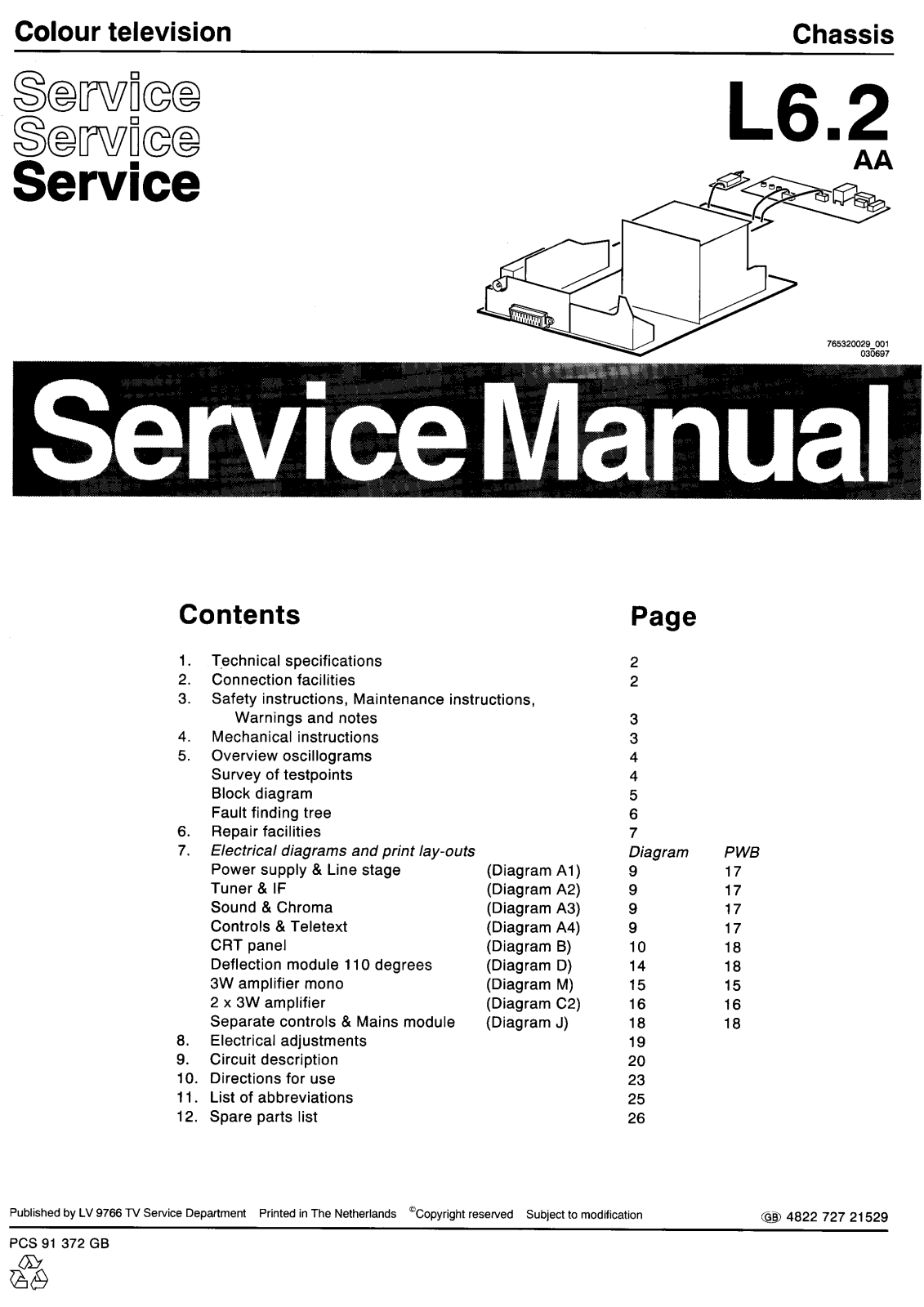 Philips L6.2 AA Service Manual