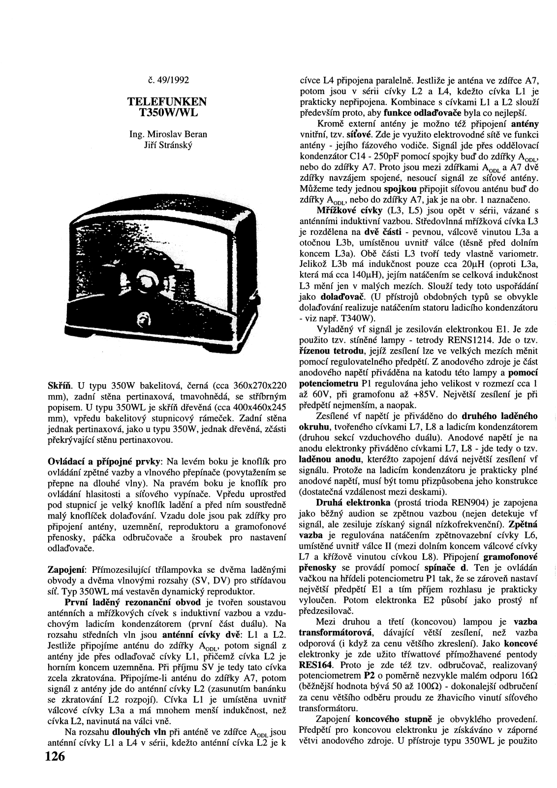 Telefunken T350-WL, T350-W Service Manual