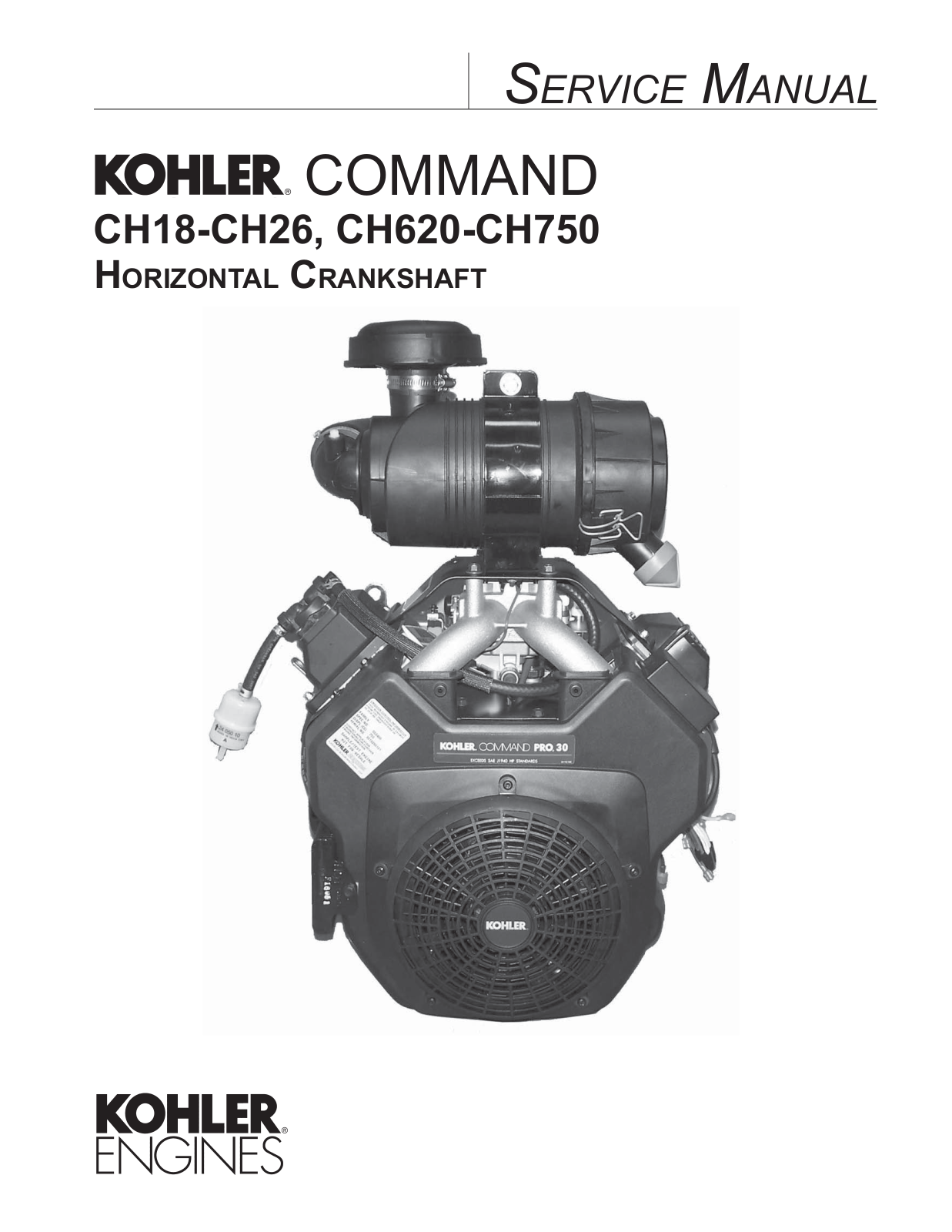 Kohler CH680-CH23, CH640-CH20, CH620-CH18 Manual