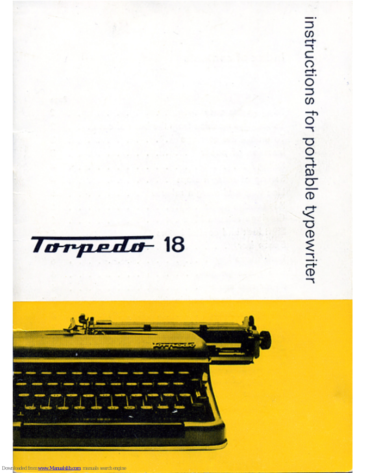 Torpedo 18, 18D Instructions Manual