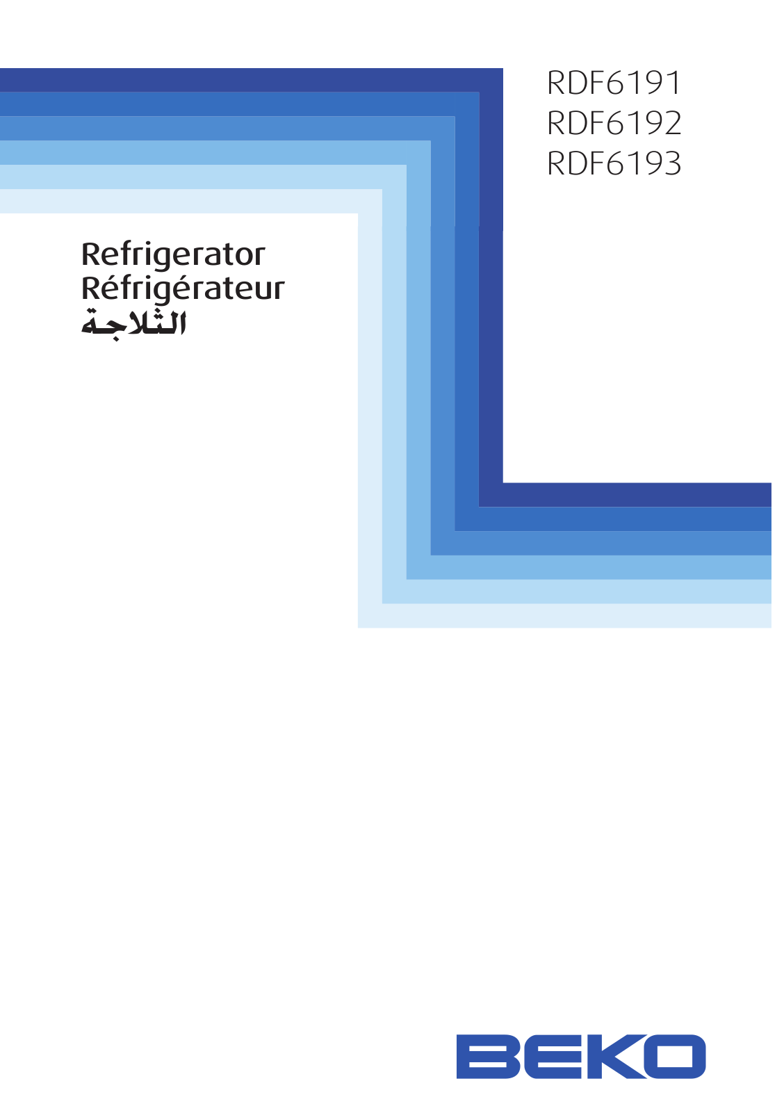 Beko RDF6191, RDF6192, RDF6193 User manual