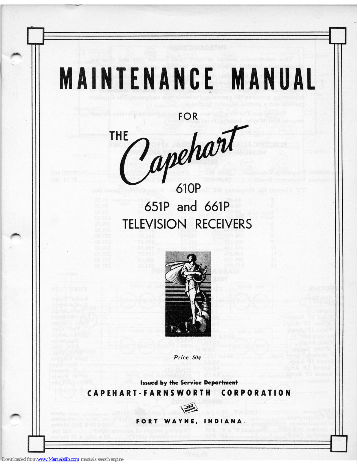 Capehart 610P, 651P, 661P Maintenance Manual