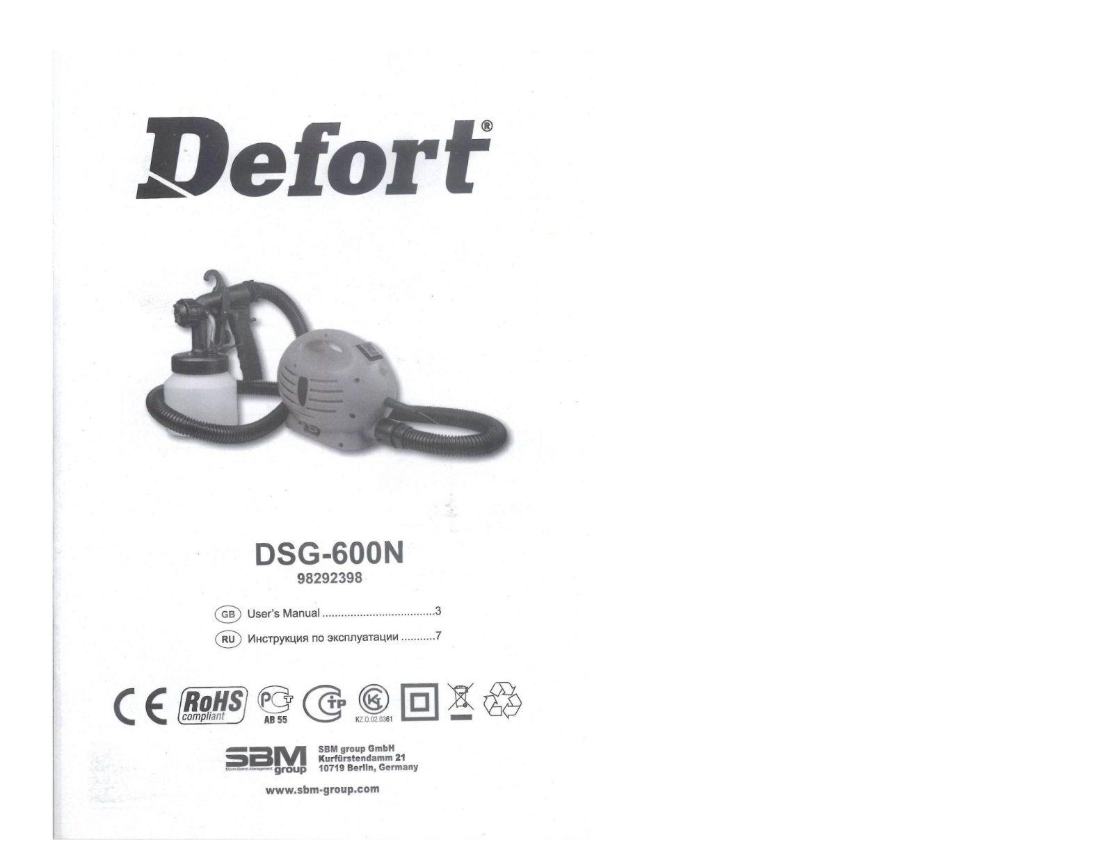 Defort DSG-600N User Manual