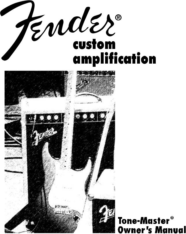 Fender Tone-Master Operation Manual