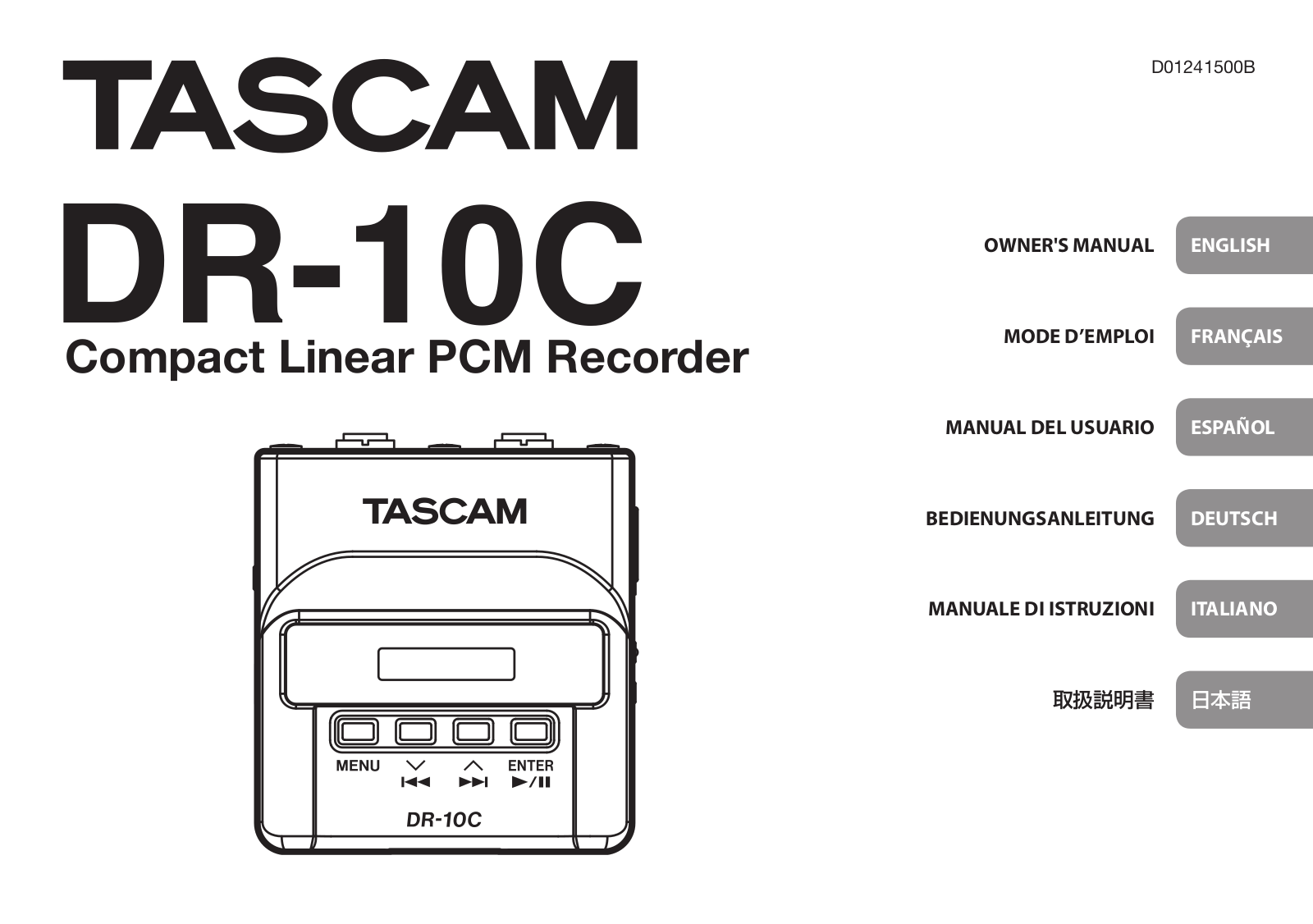 TEAC DR 10C User Manual