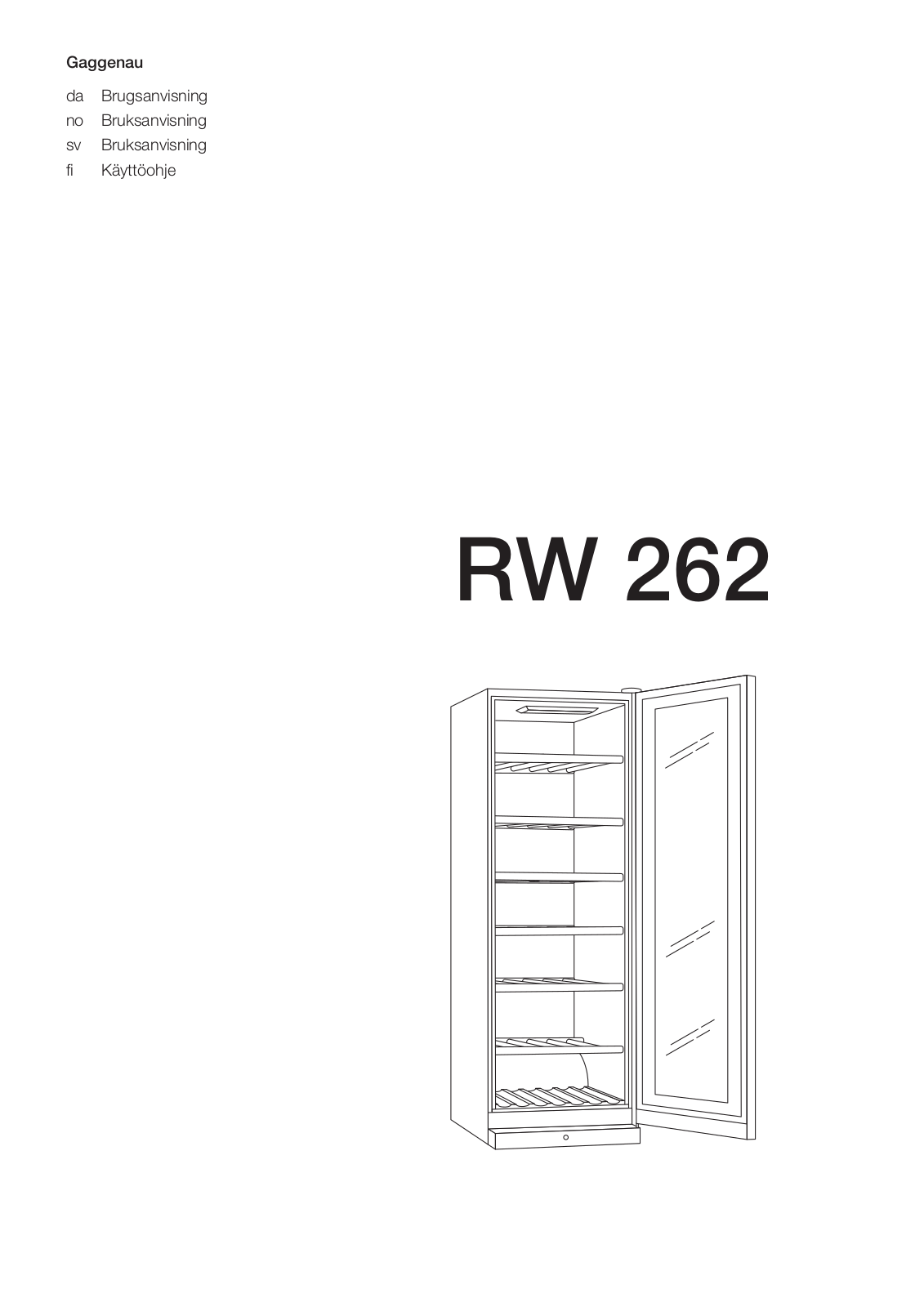 Gaggenau RW262270 User Manual