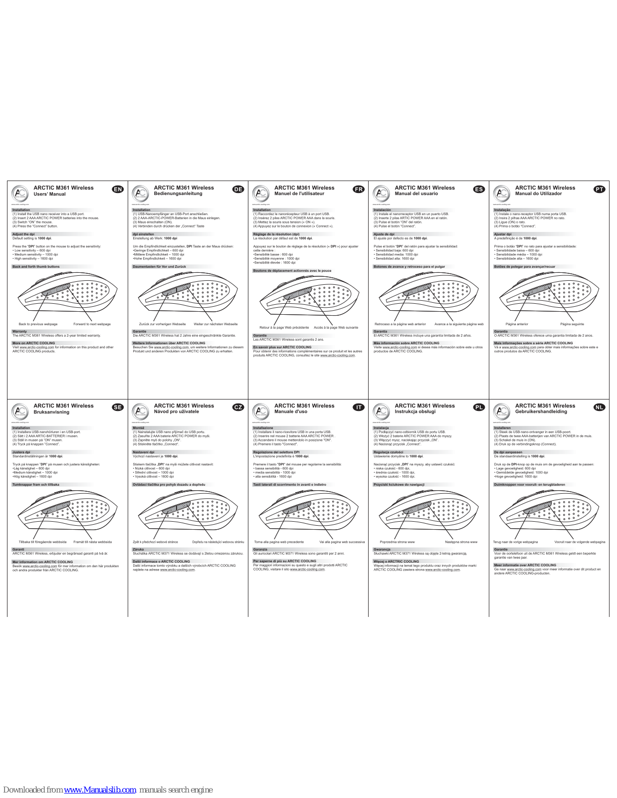Arctic M361 User Manual - ManualMachine.com