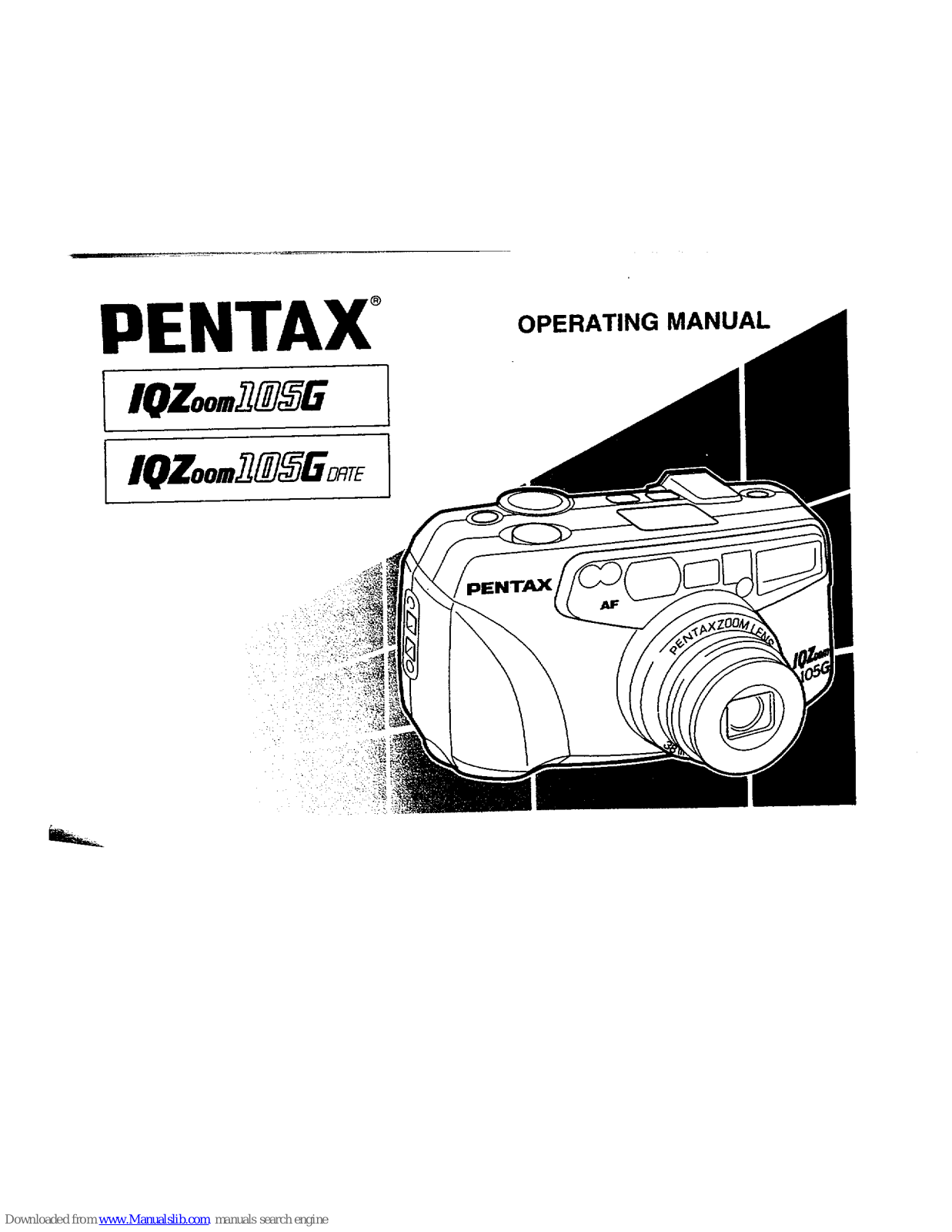 Pentax IQZoom 105G Date Operating Instructions Manual