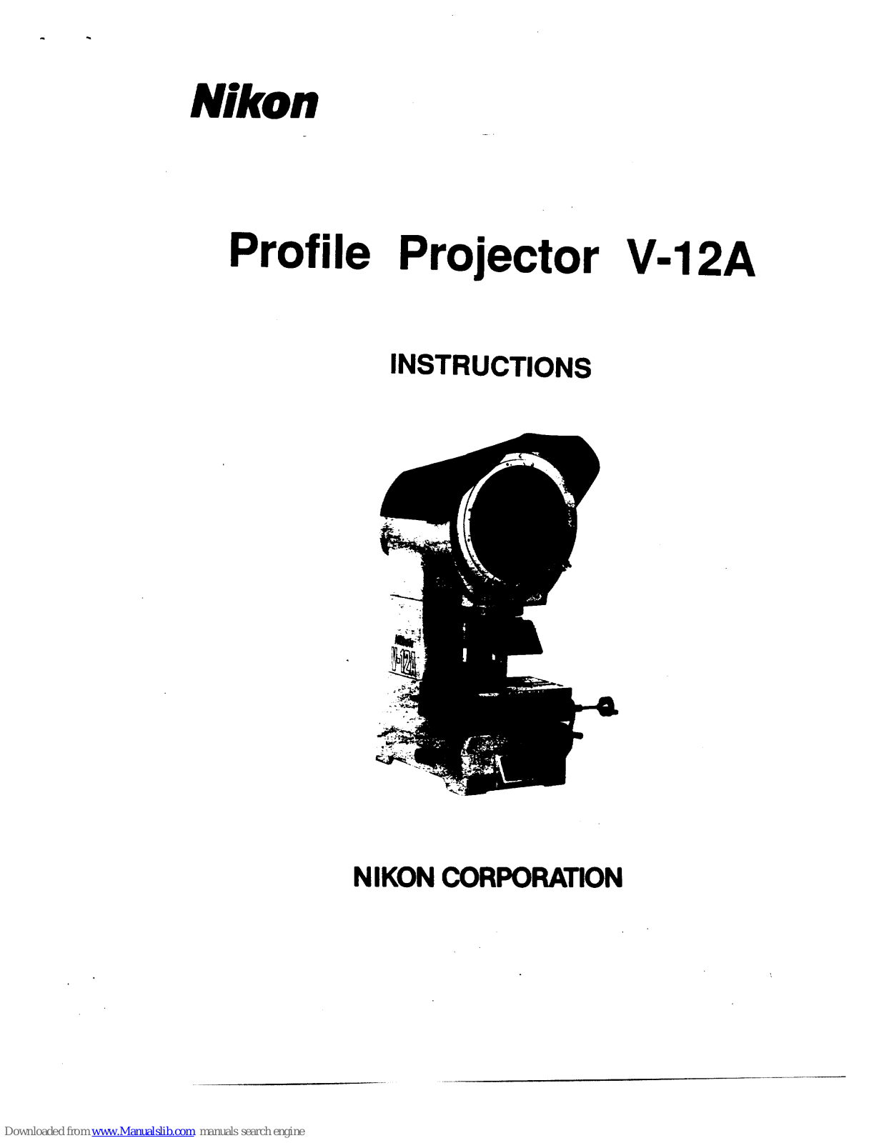 Nikon V-12A Instructions Manual