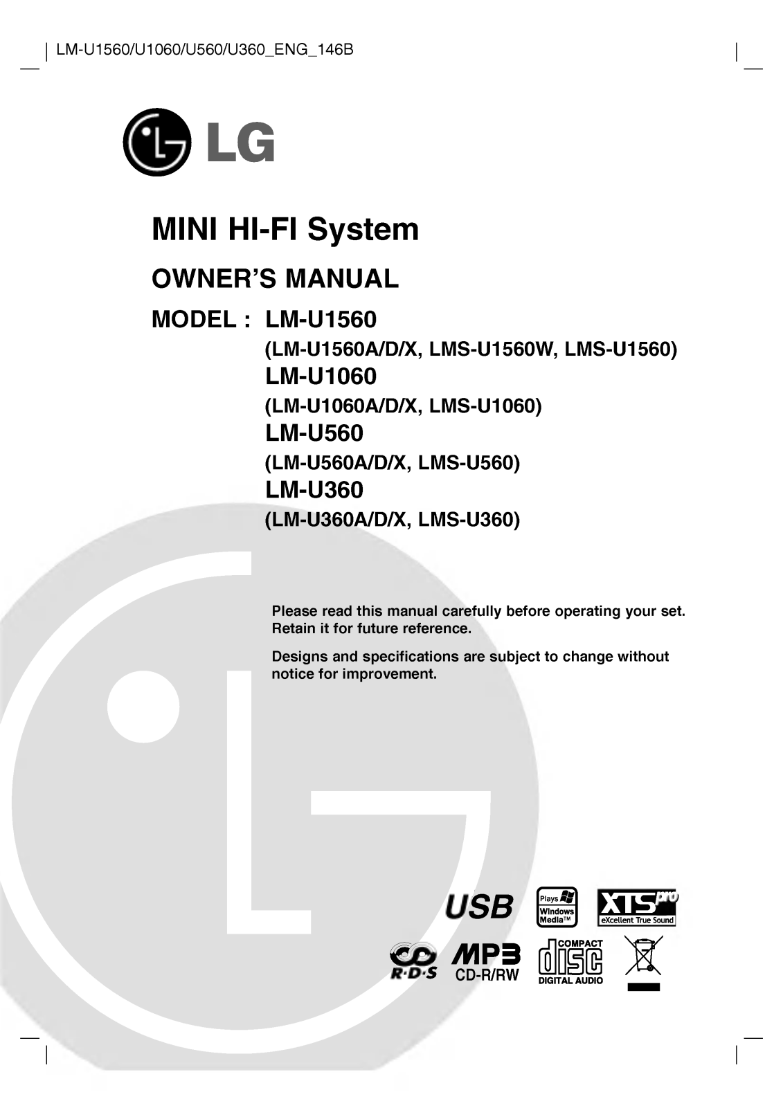 LG LM-U560D Owner’s Manual