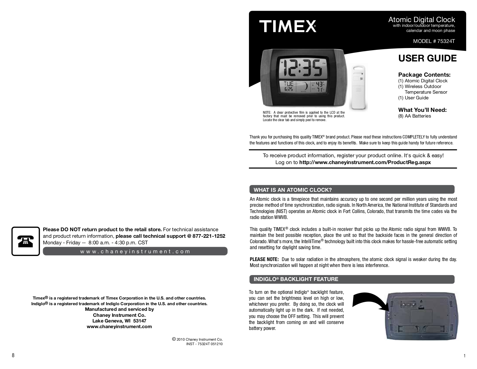 Timex 753424T User Manual