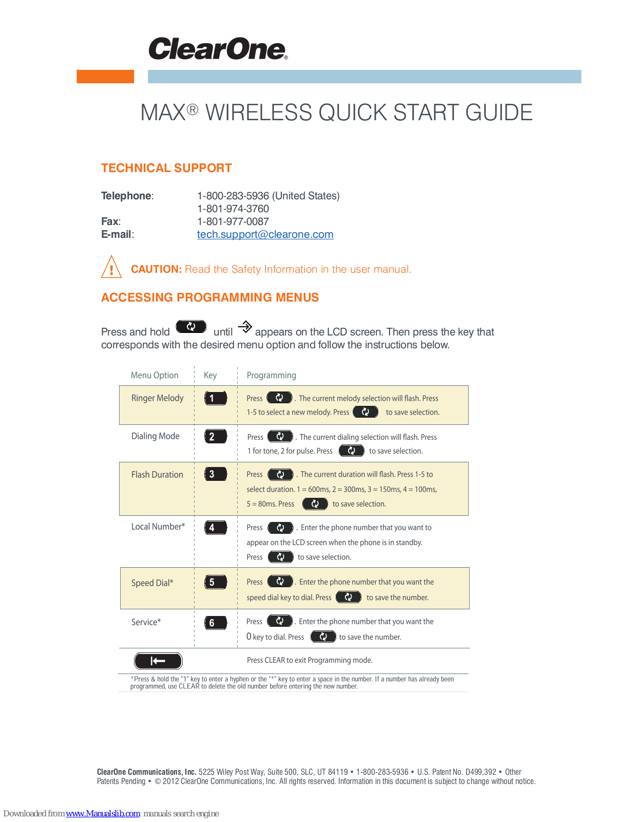 ClearOne MAX Wireless Quick Start Manual