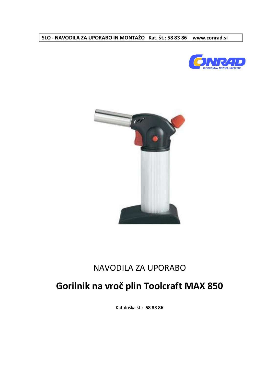 TOOLCRAFT MAX850 User guide