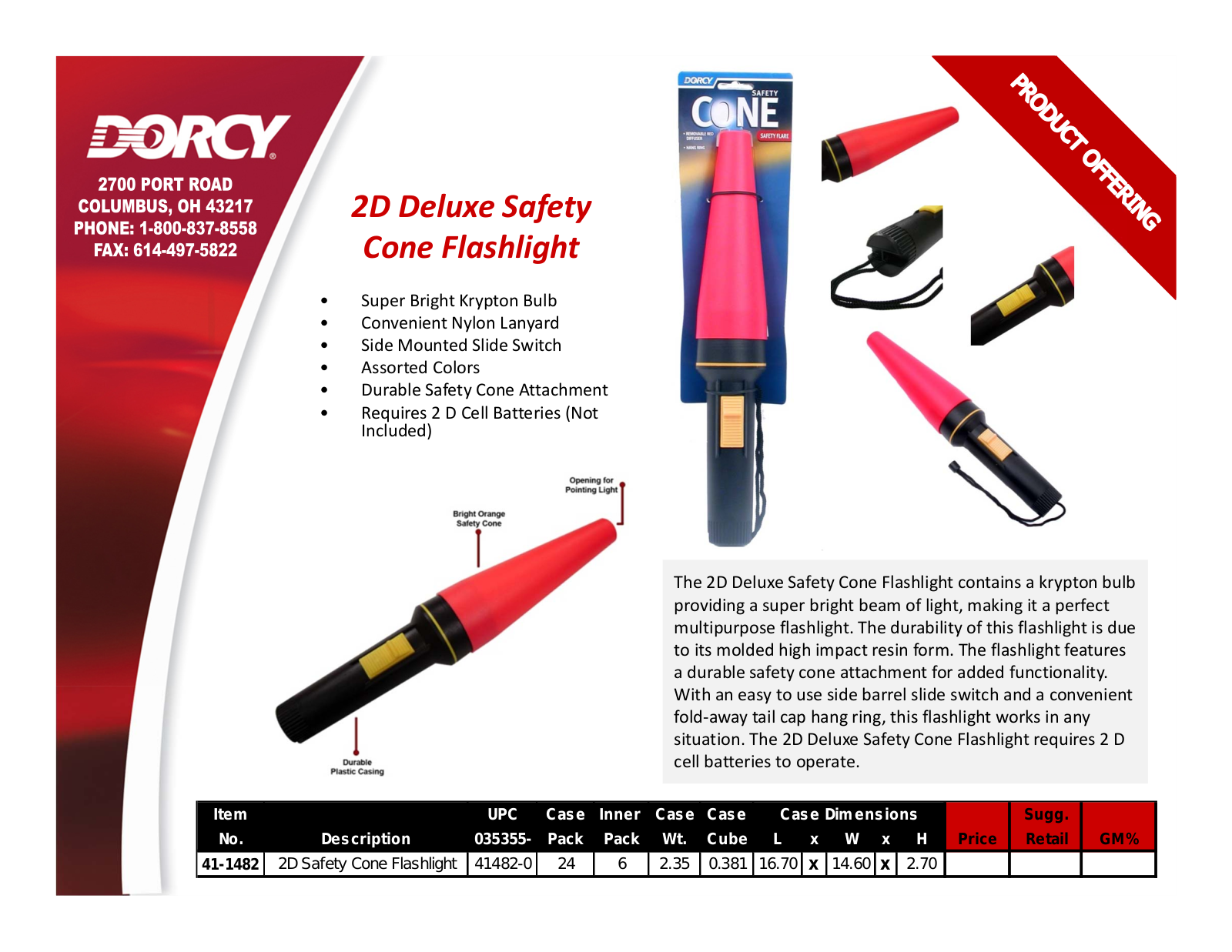 Dorcy 41-1482 Catalog Page