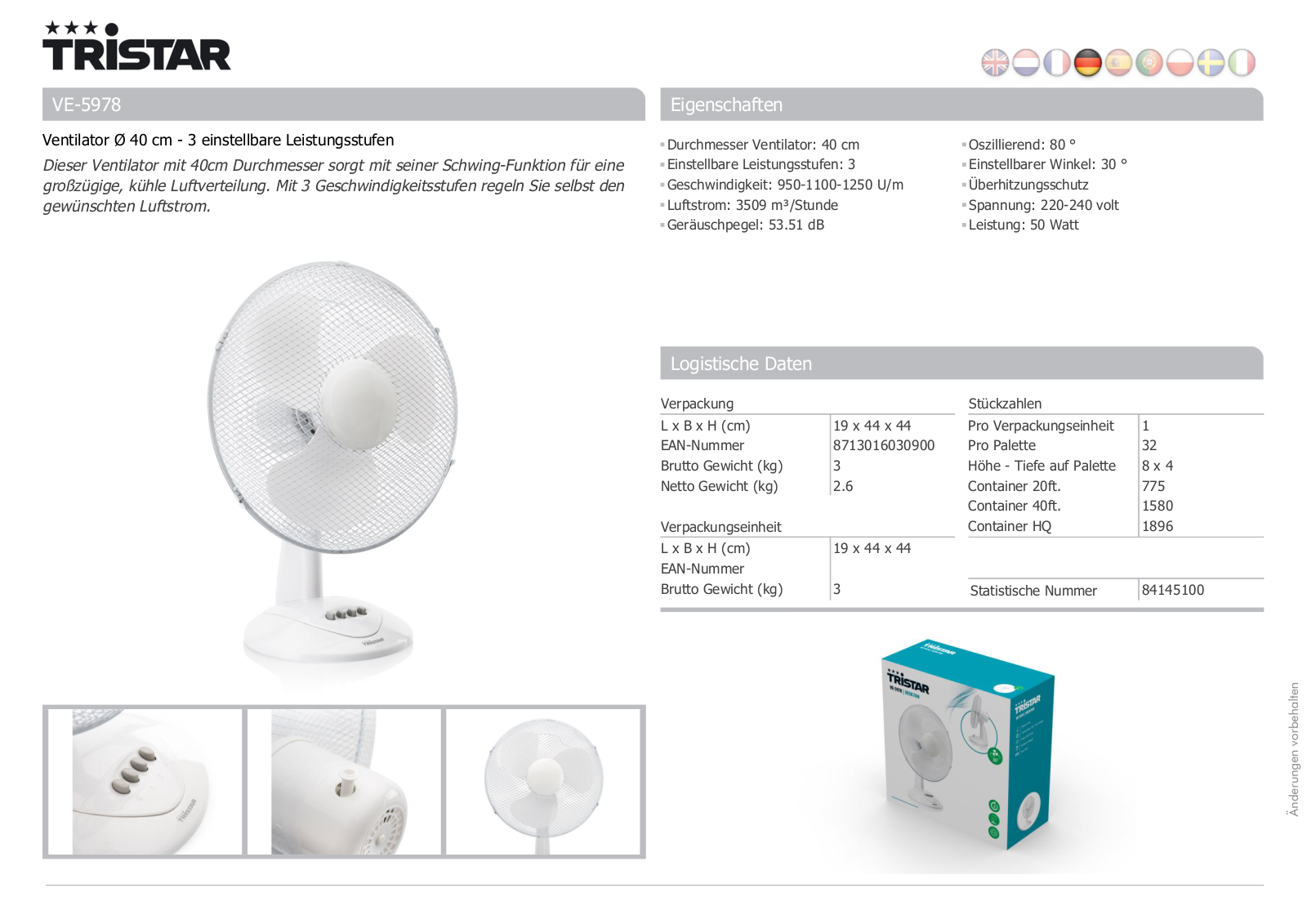 Tristar VE-5978 User Manual