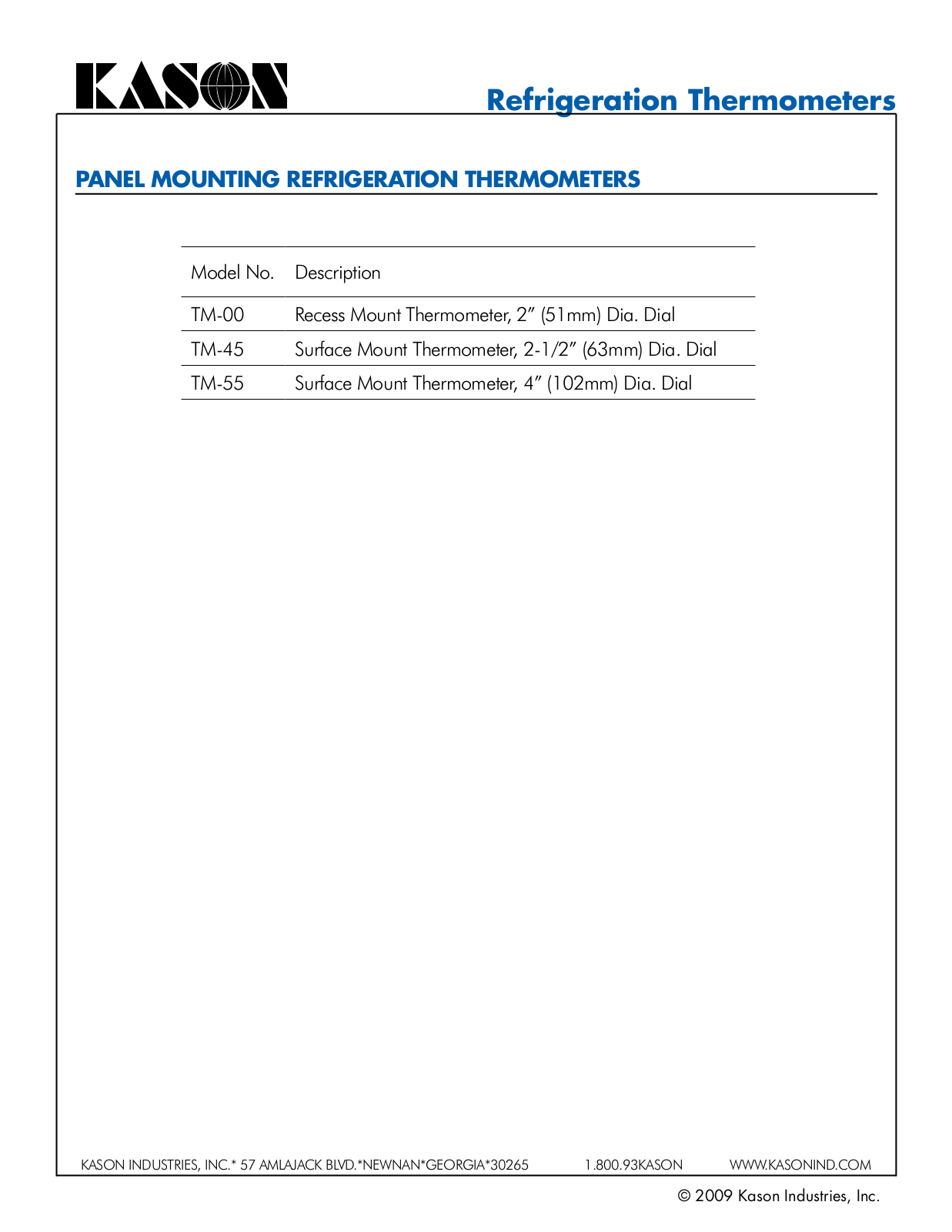 Kason TM-00 User Manual