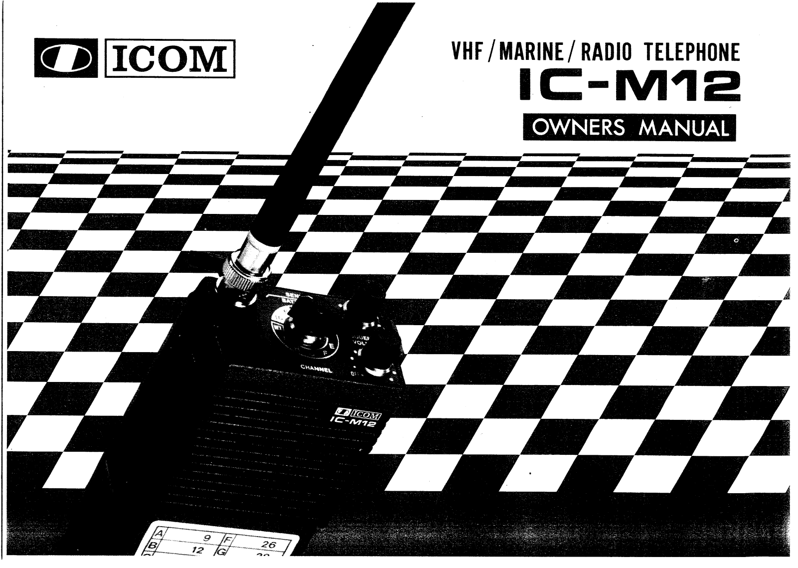 Icom IC-M12 User Manual