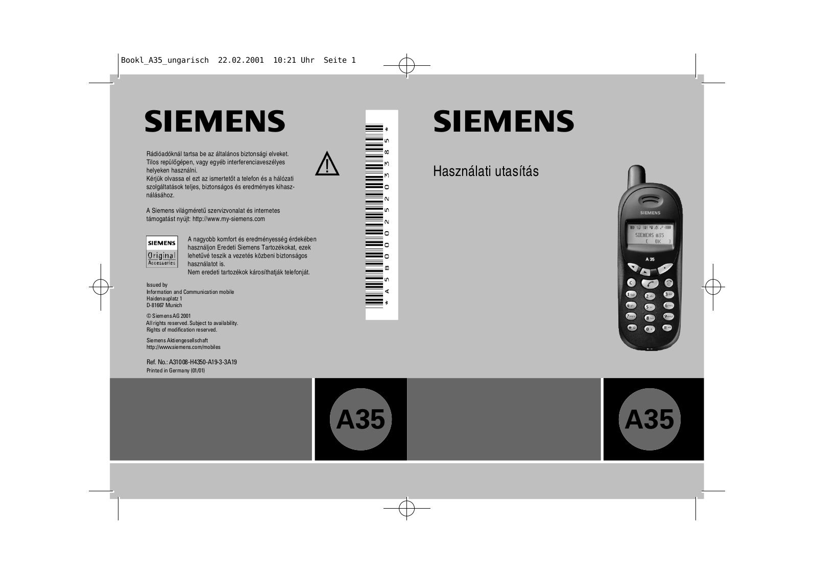 Siemens A35 User Manual