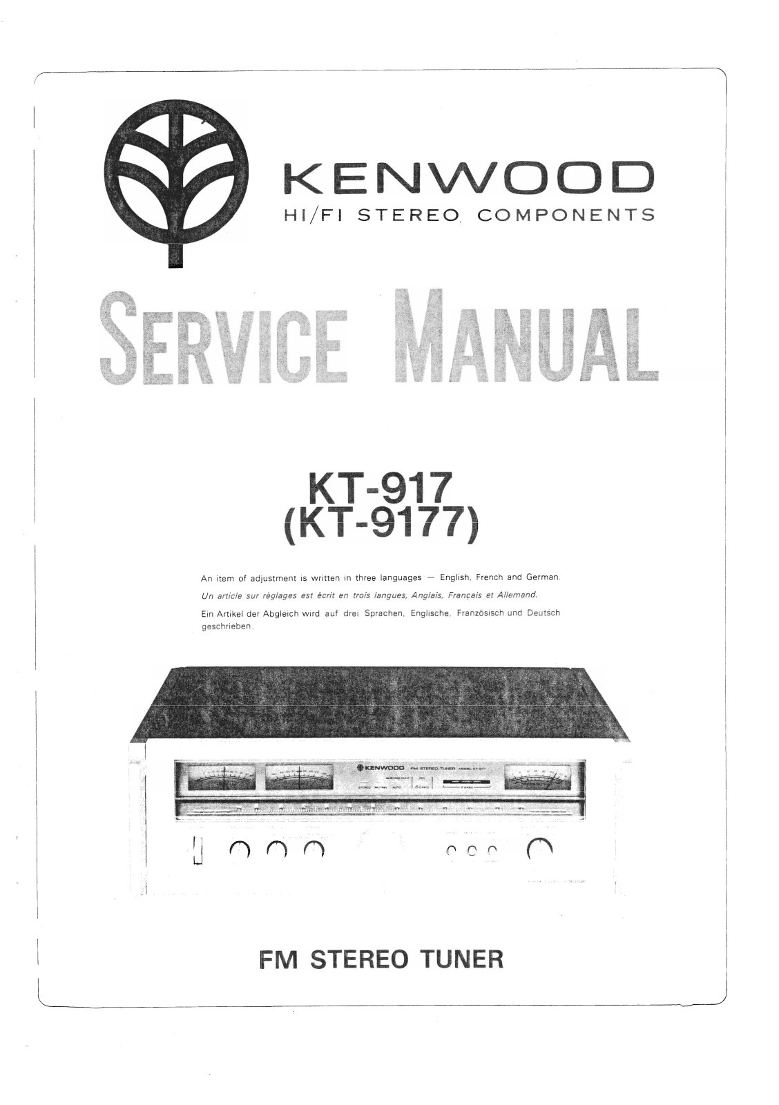 Kenwood KT-917 Service Manual