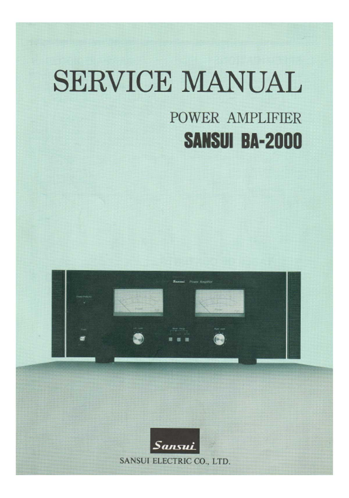 Sansui BA-2000 Service manual