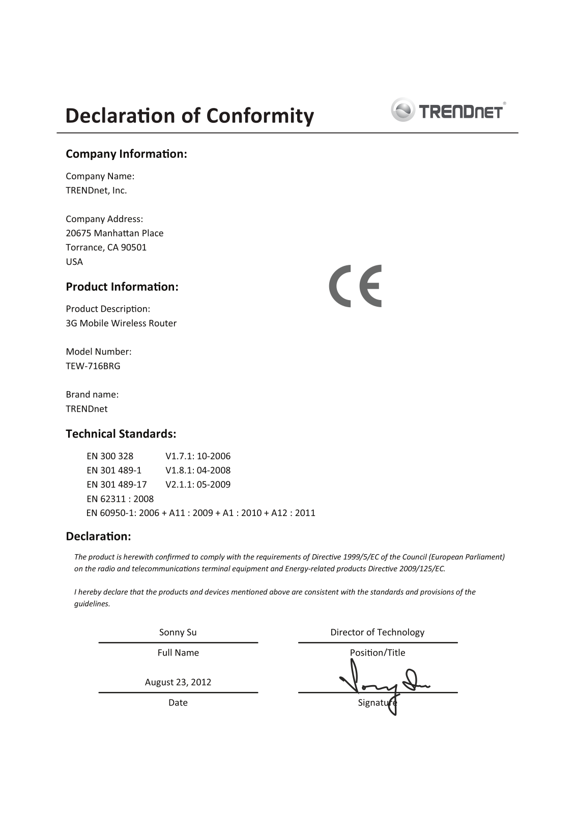 TRENDNET TEW716BRG User Manual