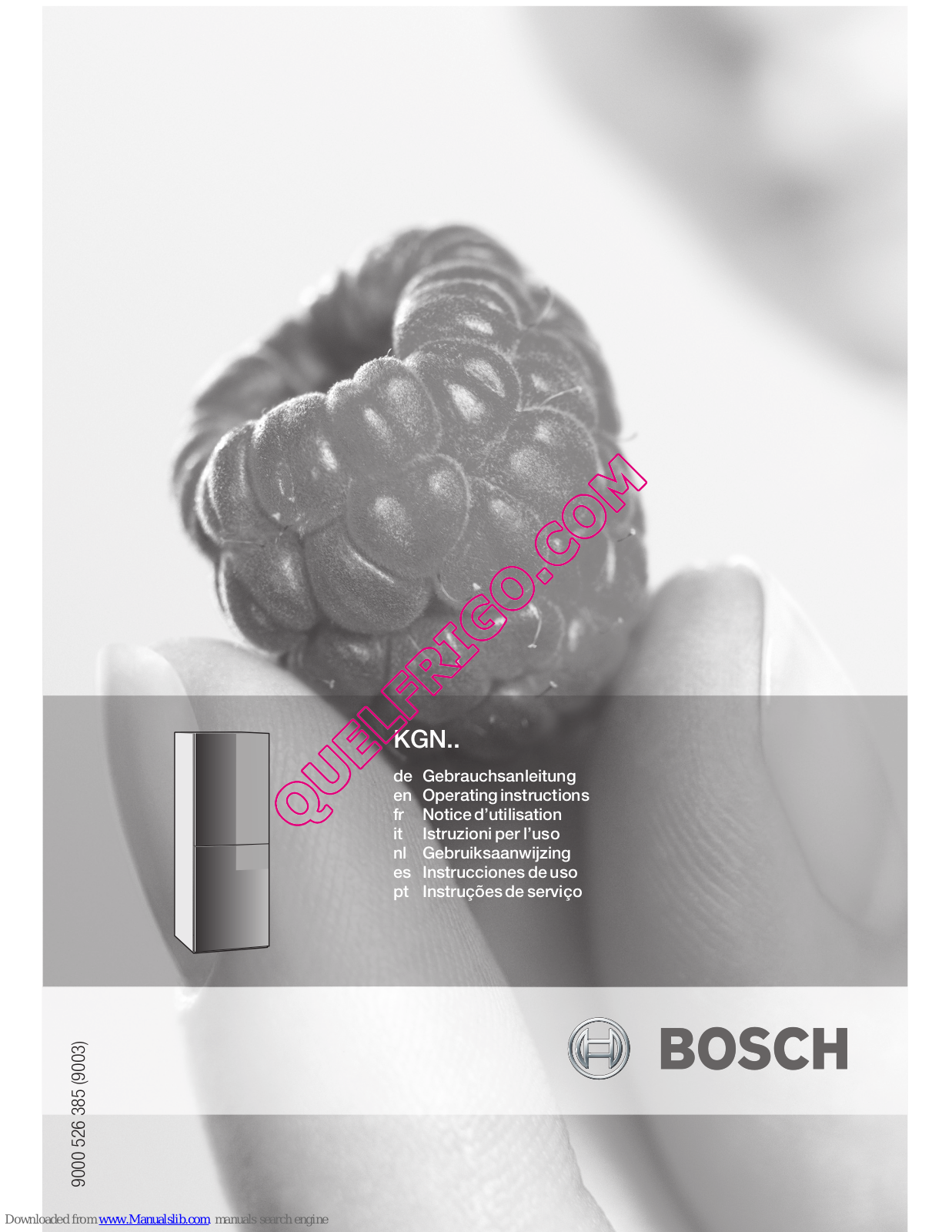 Bosch KGN33X13, KGN Operating Instructions Manual