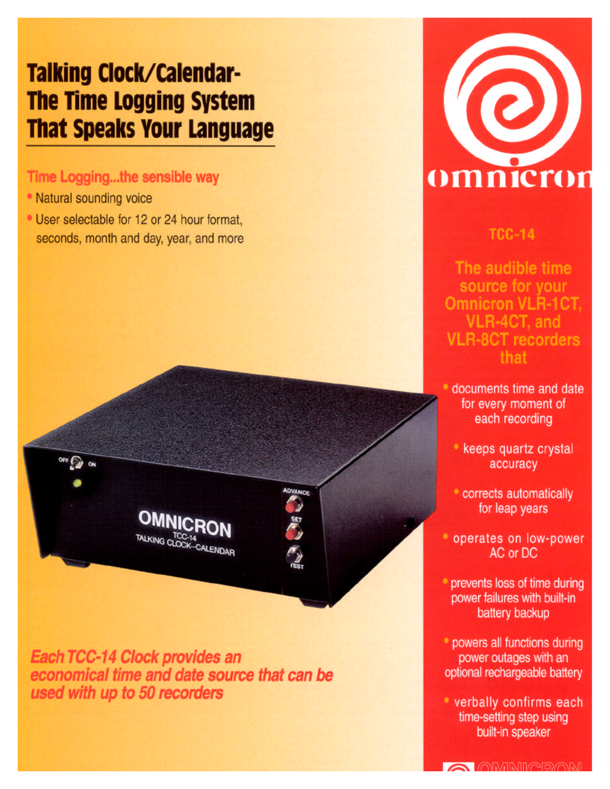 Omnicron electronics TALKING TIME CLOCK Catalogue