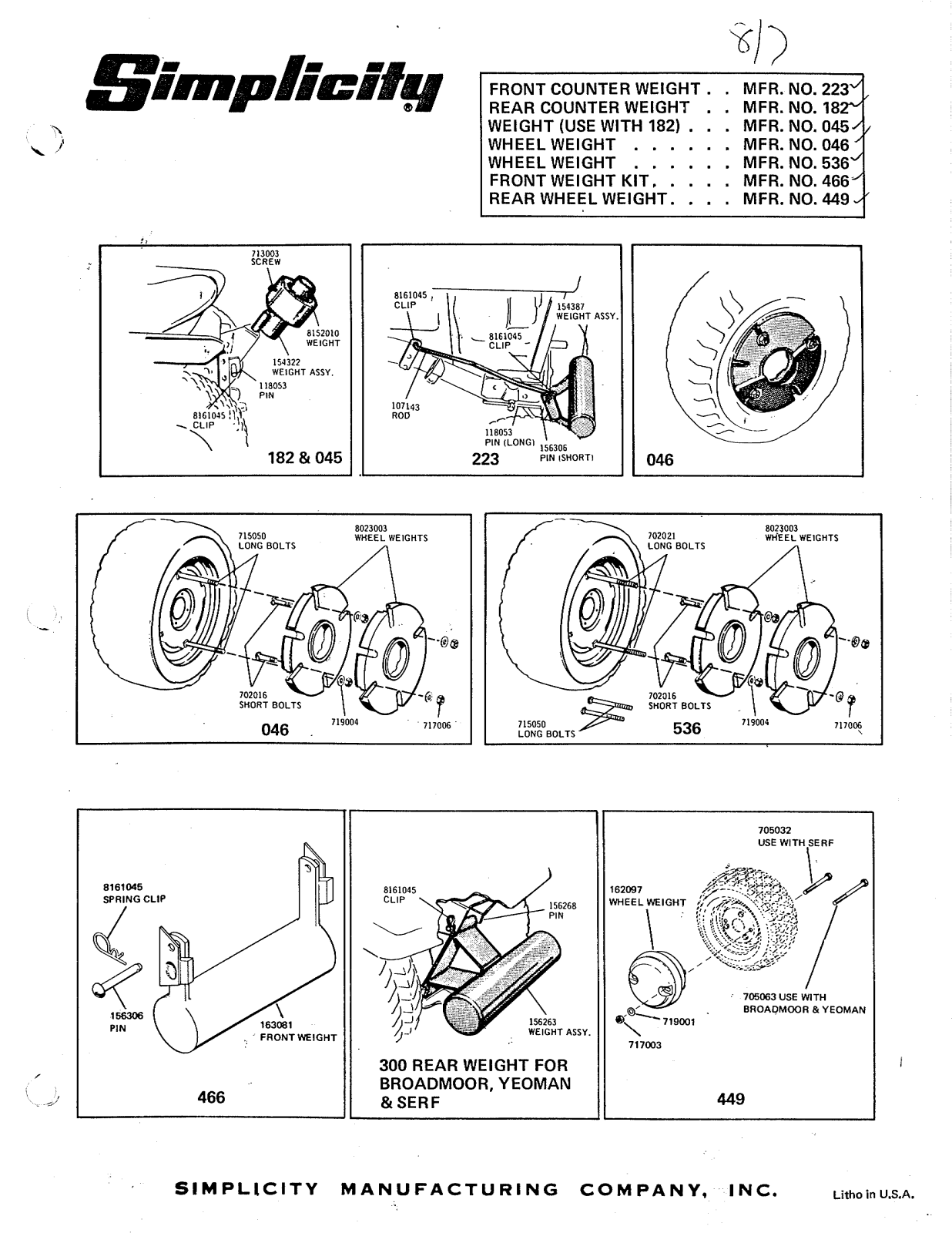 Simplicity 46, 182, 223 User Manual