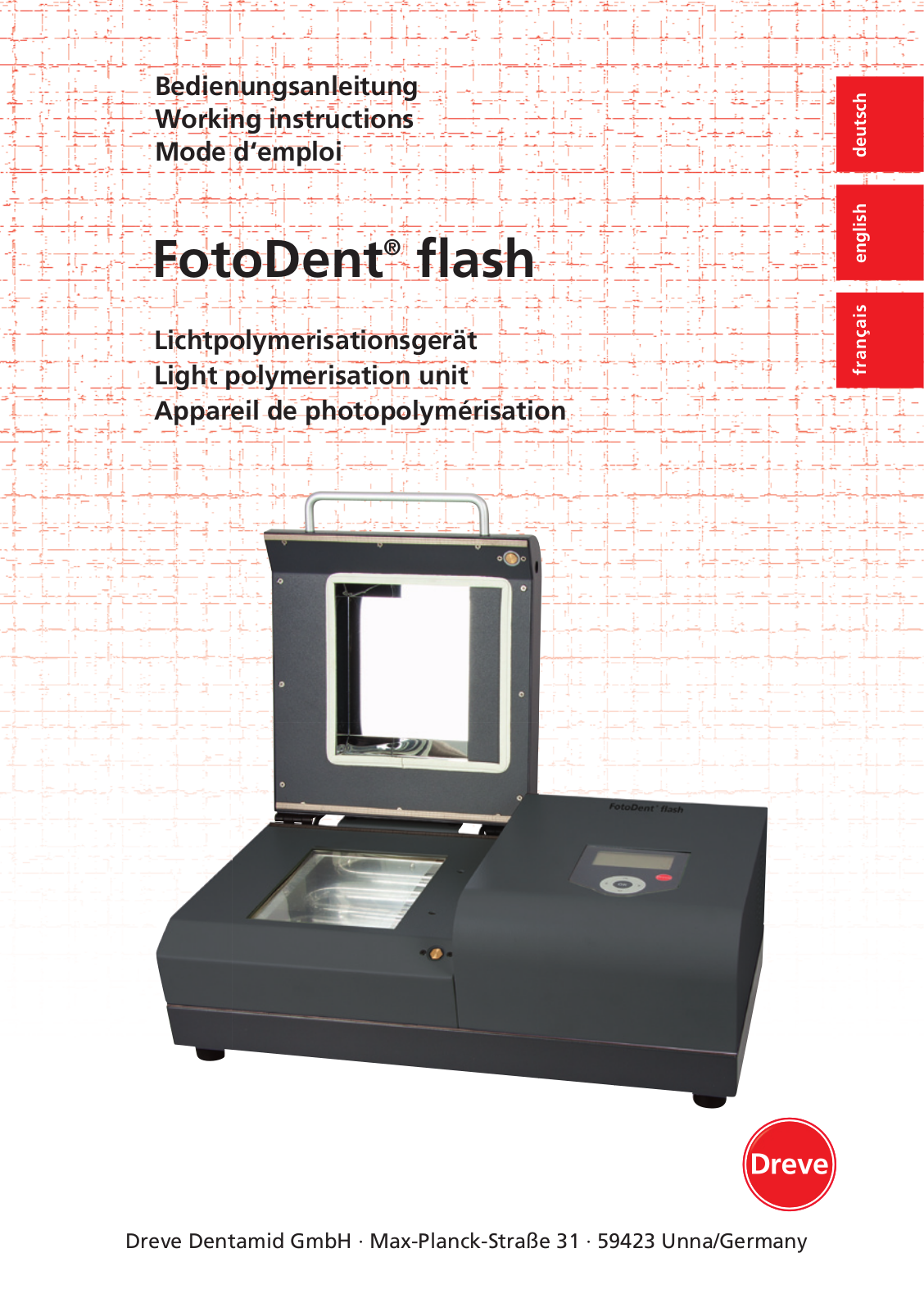 Dreve FotoDent flash Working Instructions