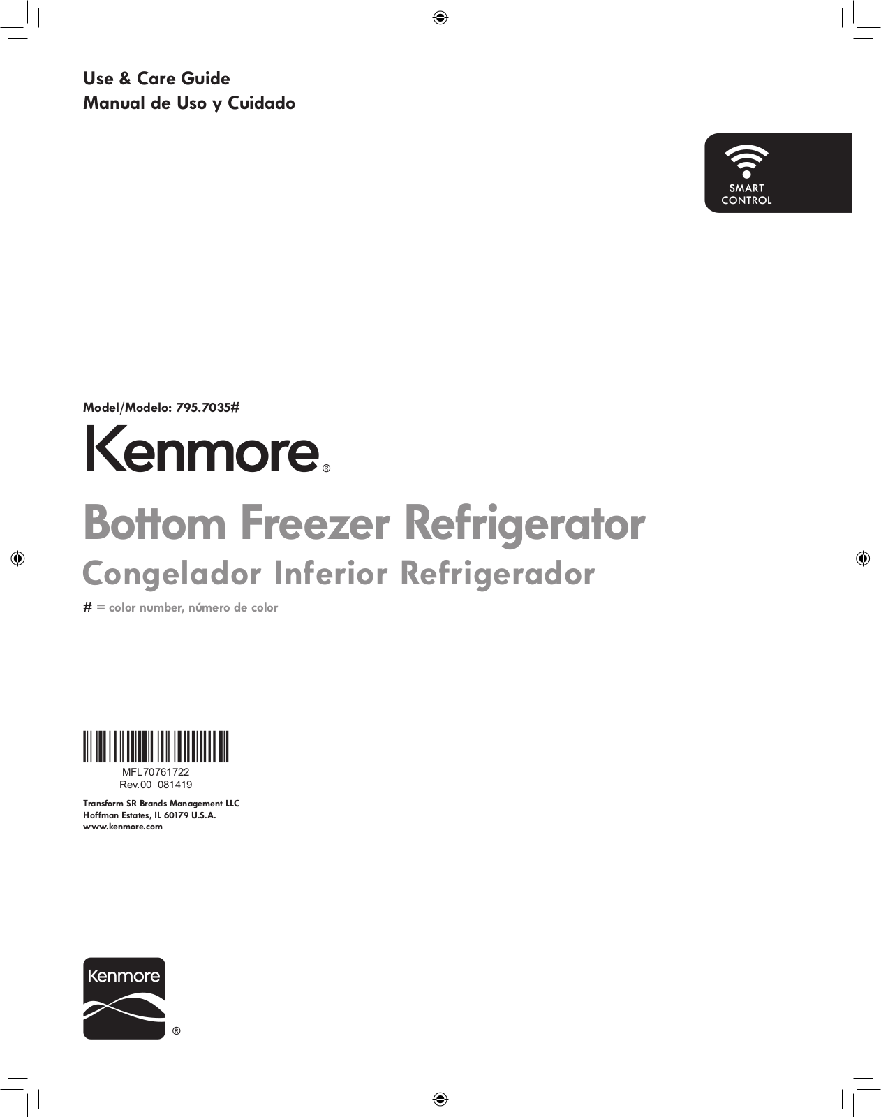 Kenmore 79570355910, 79570357910 Owner’s Manual