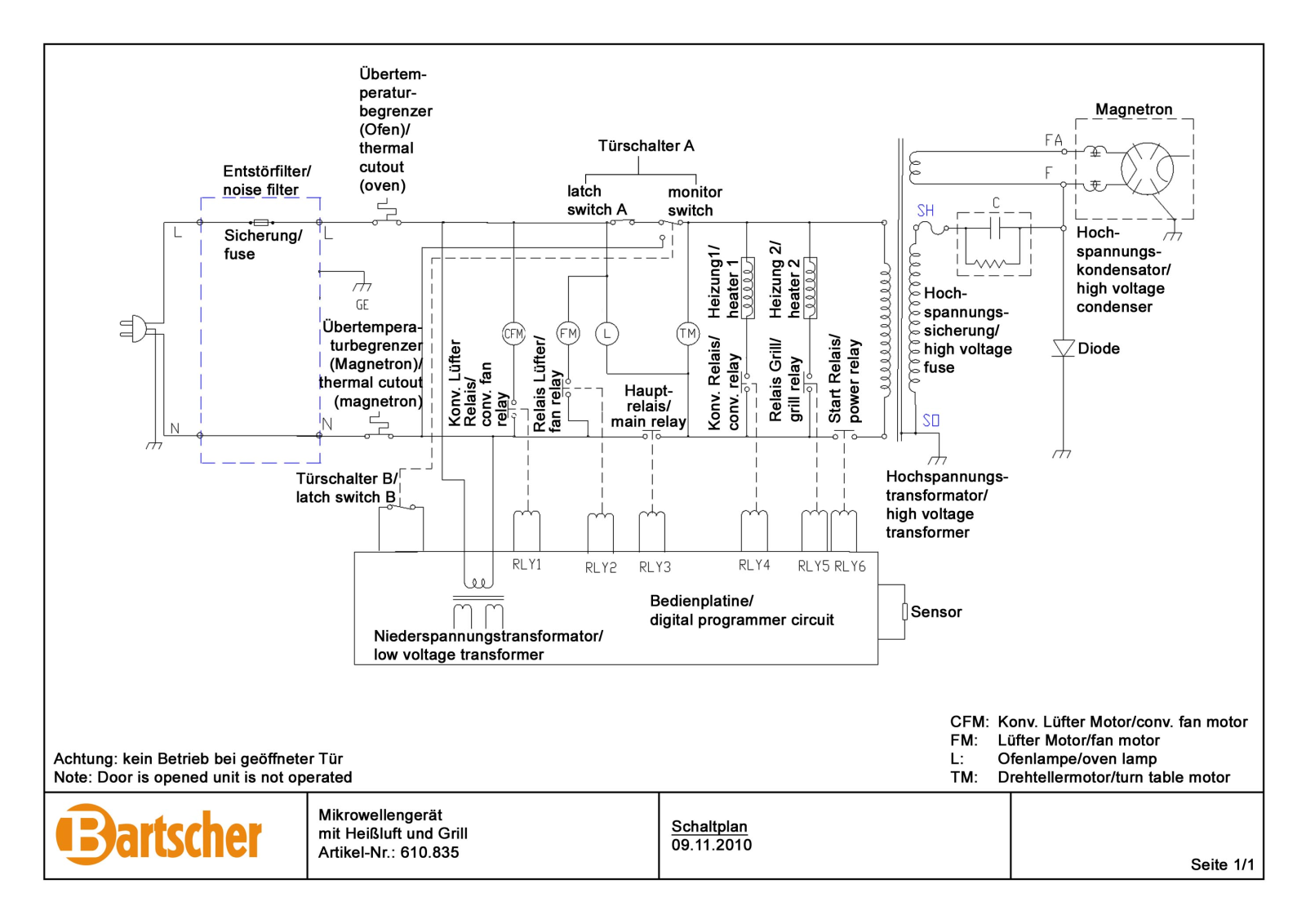 Bartscher 610835 Drawing